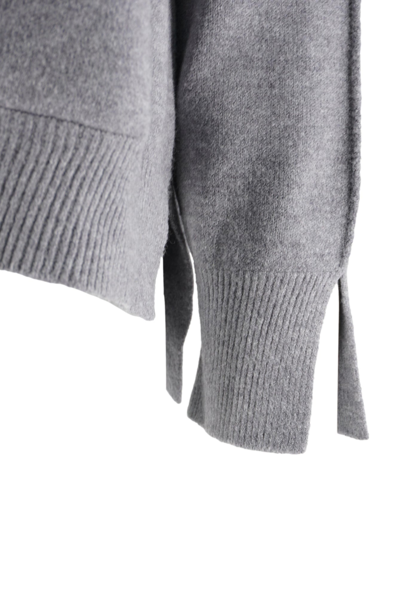 Maglia Boxy Fit con Girocollo Largo / Grigio - Ideal Moda