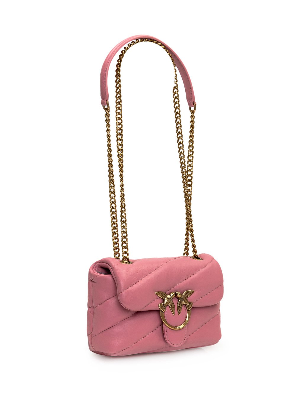 Bolso Pinko Baby Love Bag Puff Maxi Quilted Para Mujer Fucsia/Dorado
