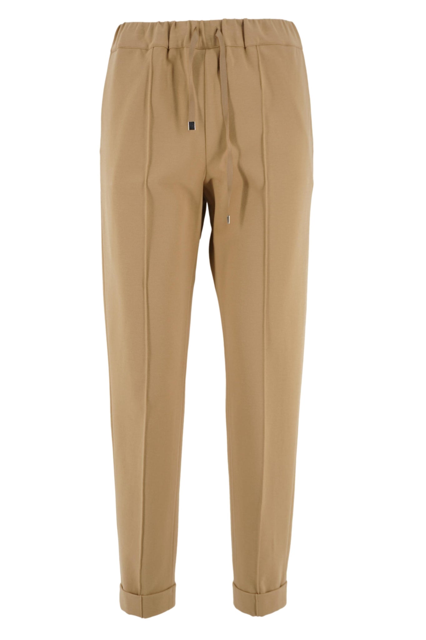 Pantalone con Coulisse in Vita / Beige - Ideal Moda