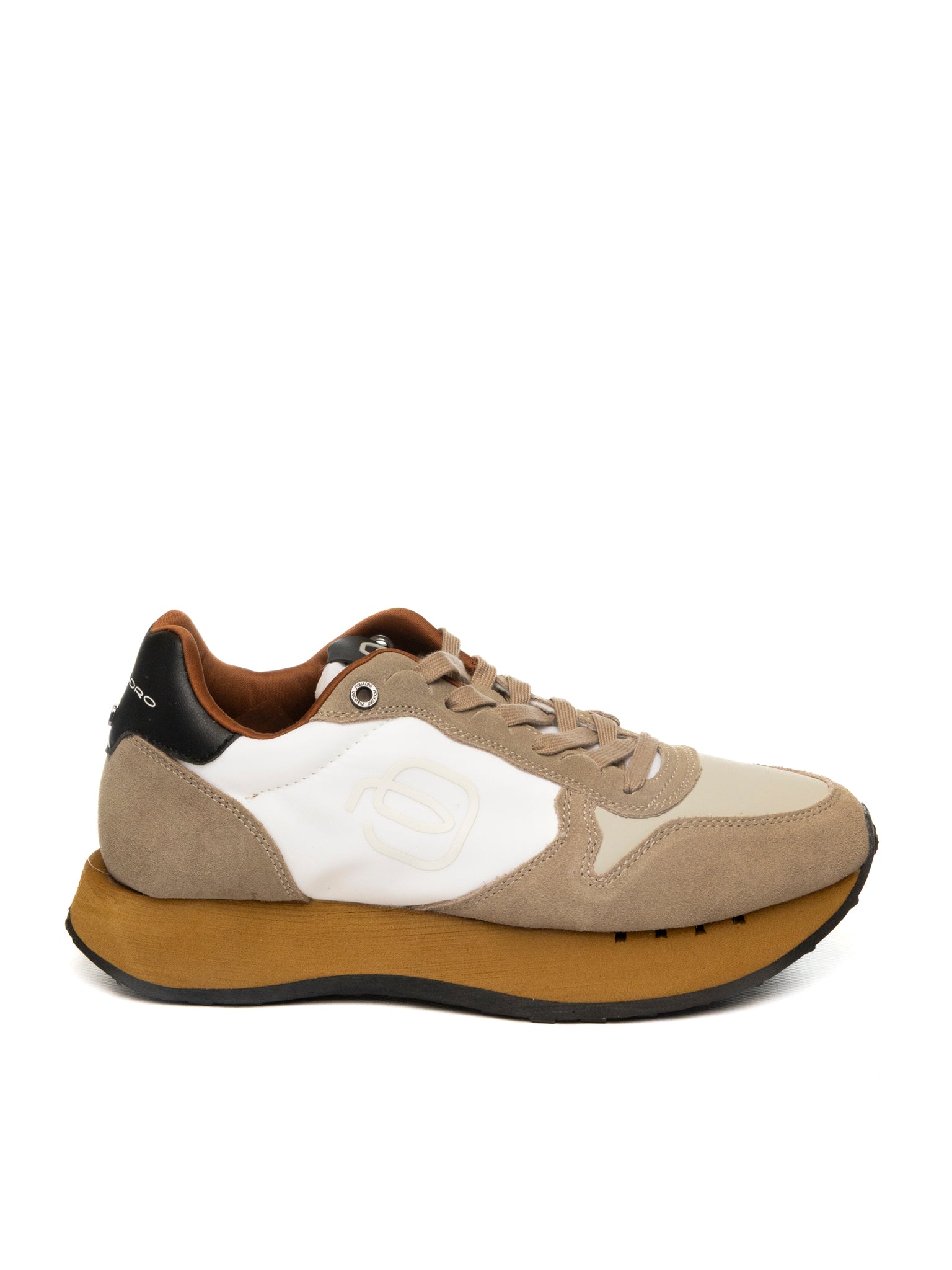Sneaker in Tessuto e Camoscio / Beige - Ideal Moda