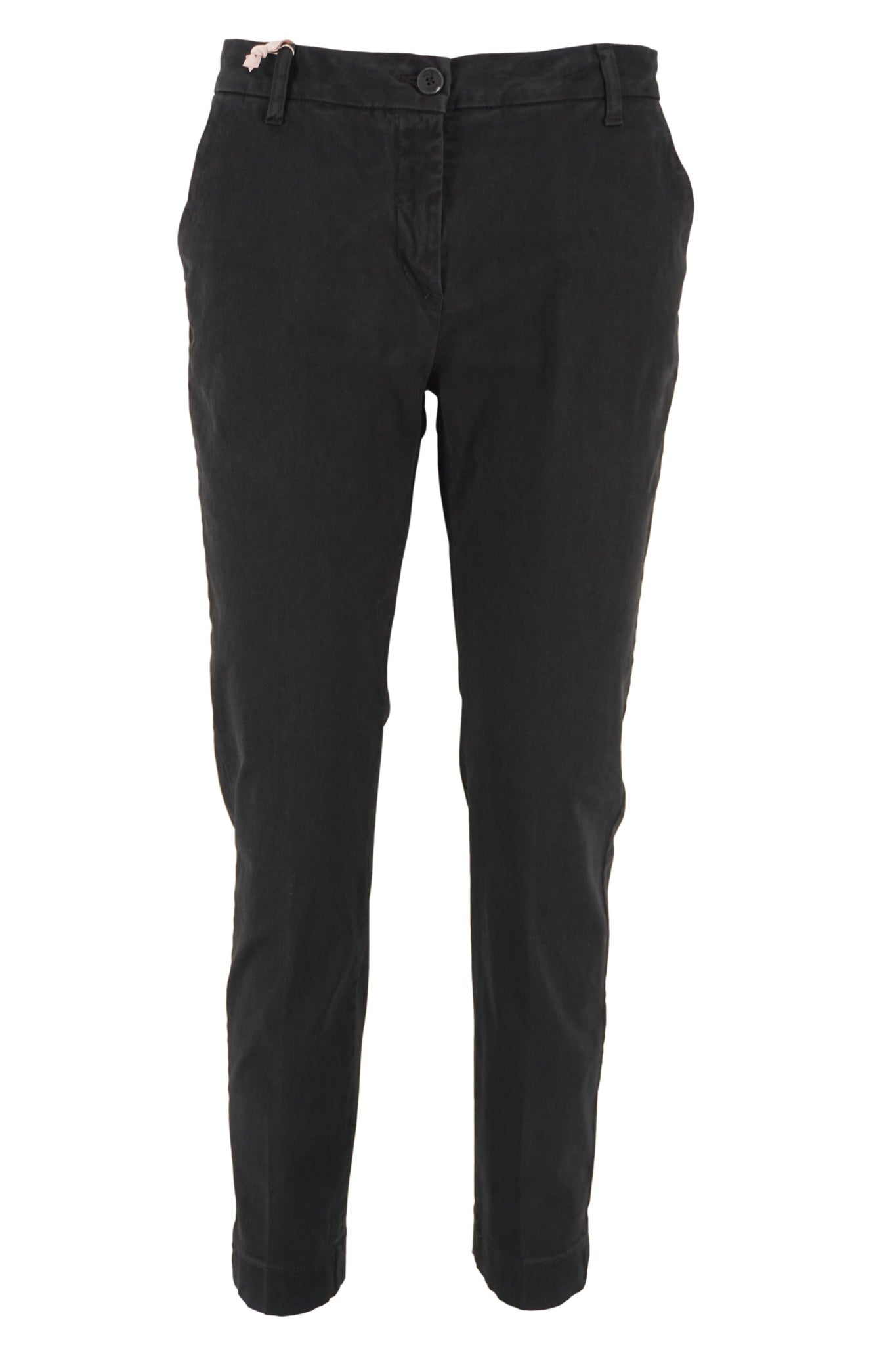 Pantalone in Cotone Slim Fit / Nero - Ideal Moda