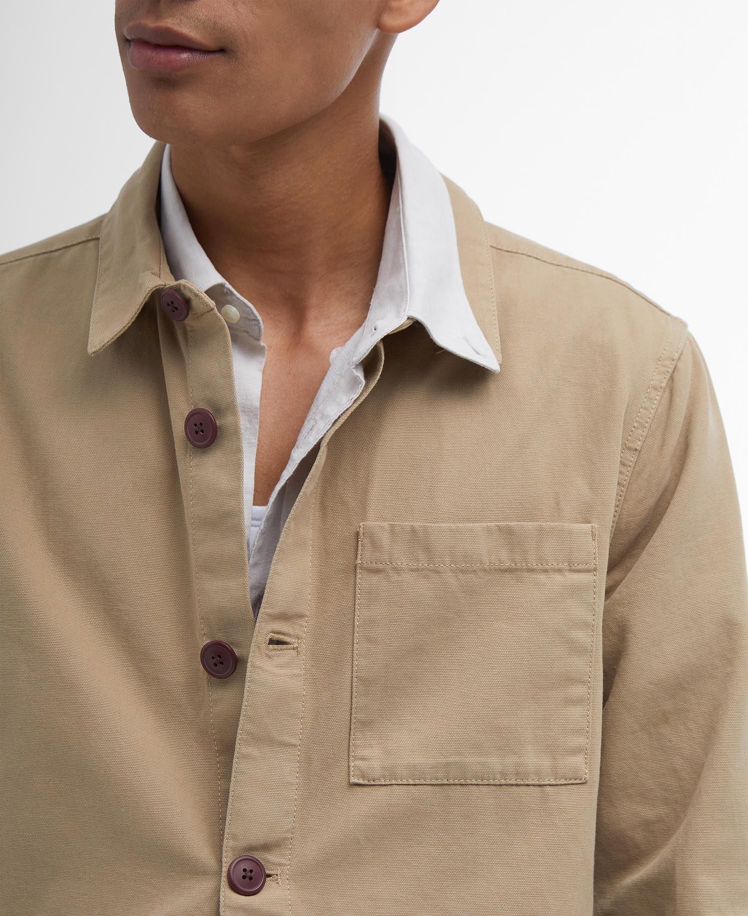 Overshirt Washed Cotton / Beige - Ideal Moda