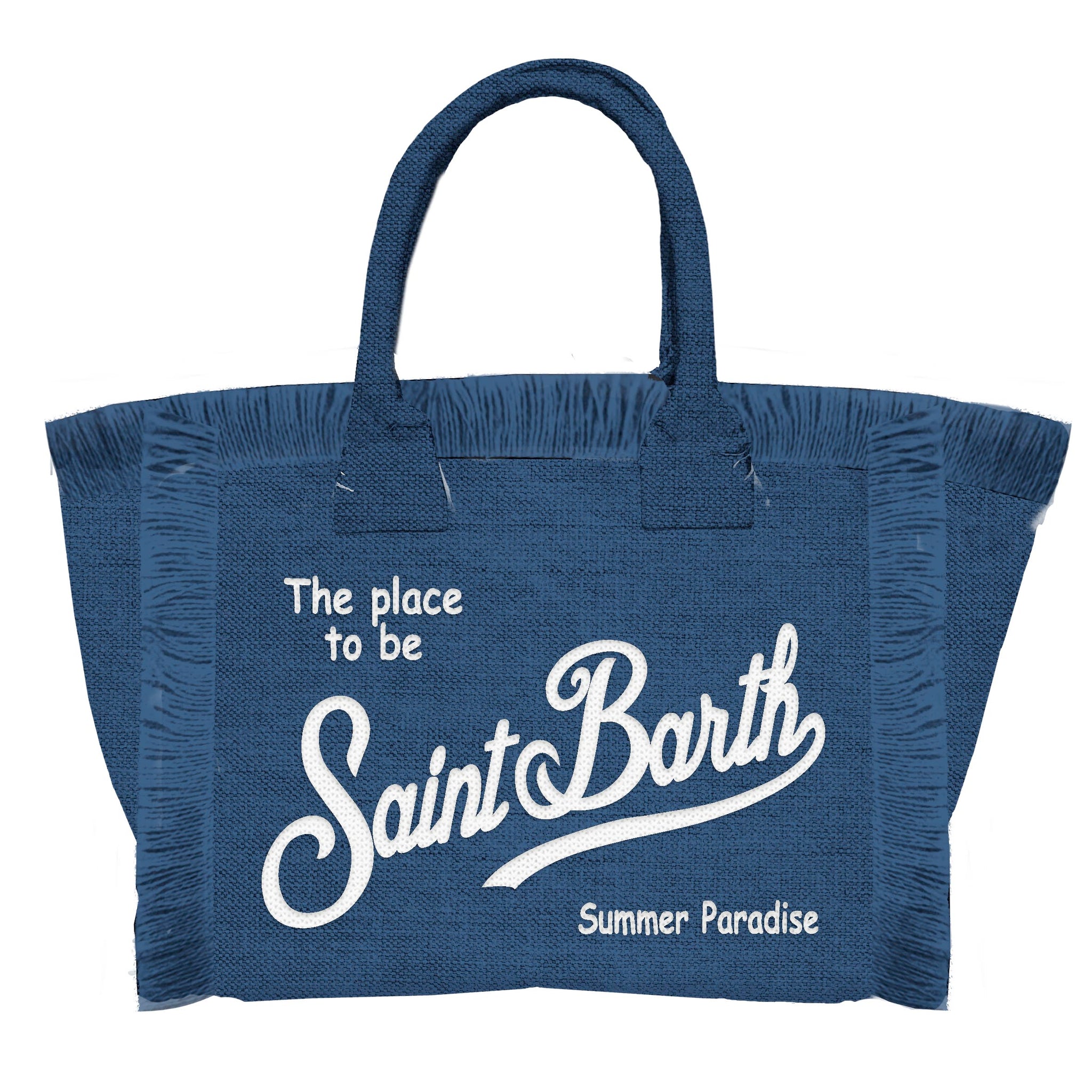 Borsa Tote Vanity in Lino / Blu - Ideal Moda