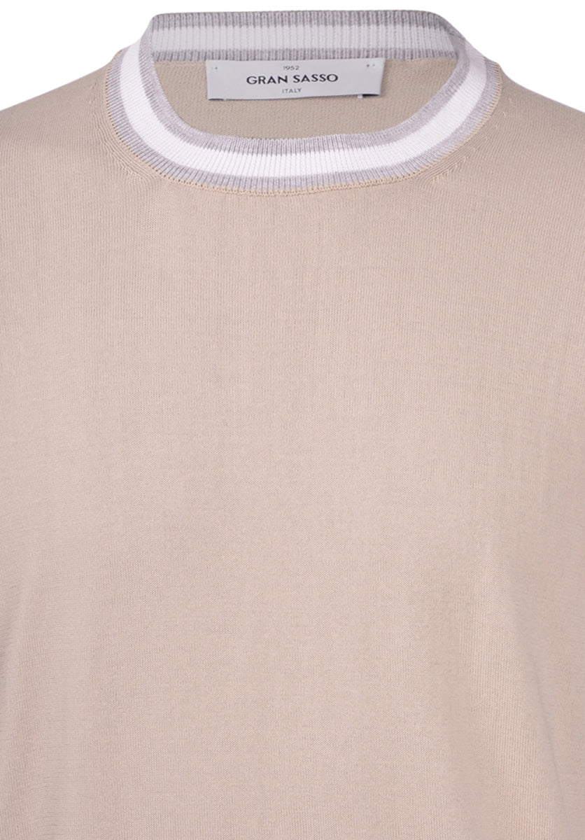 T-Shirt in Maglia con Dettagli / Beige