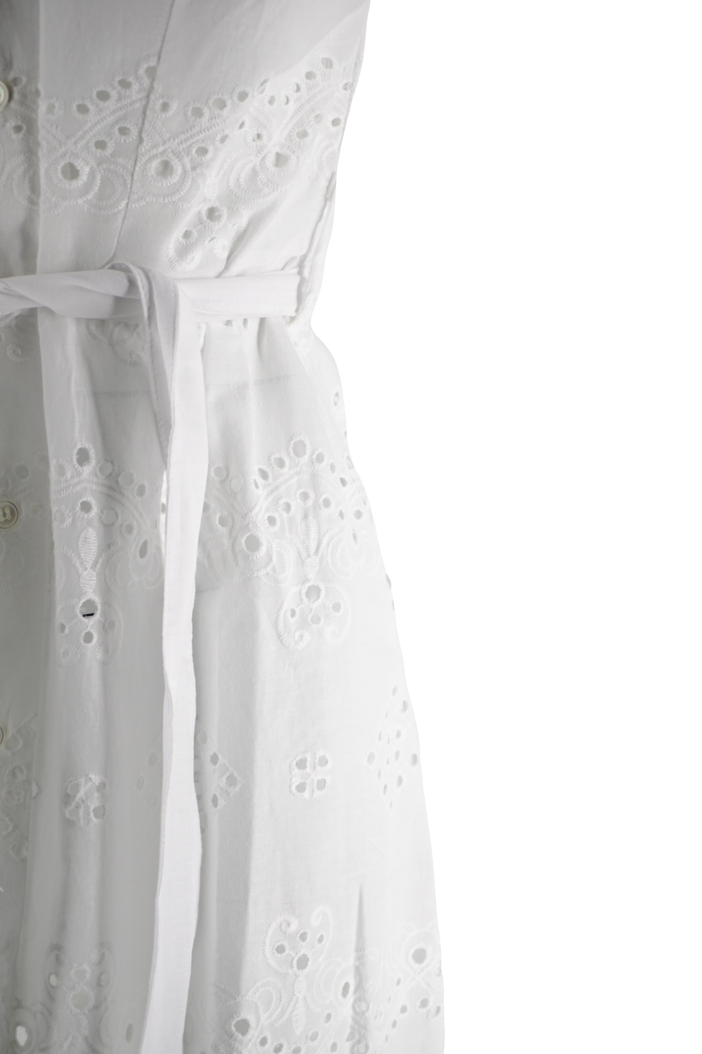 Zara Vestiti Bianchi Estivi Pizzo Long Lace Dress White