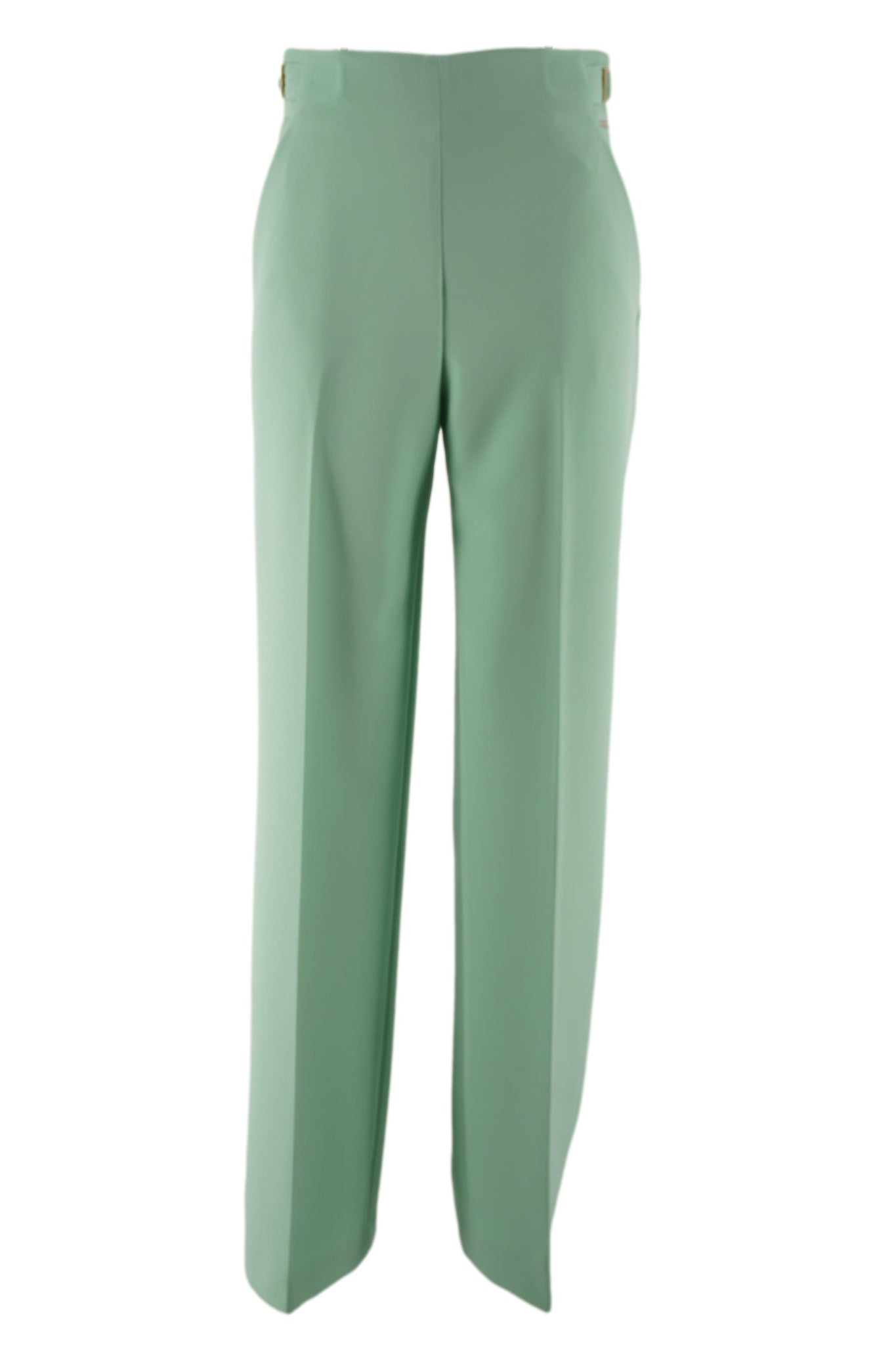 Pantalone Elegante a Vita Alta / Verde - Ideal Moda