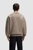 Felpa in Misto Cotone con Targhetta / Marrone - Ideal Moda