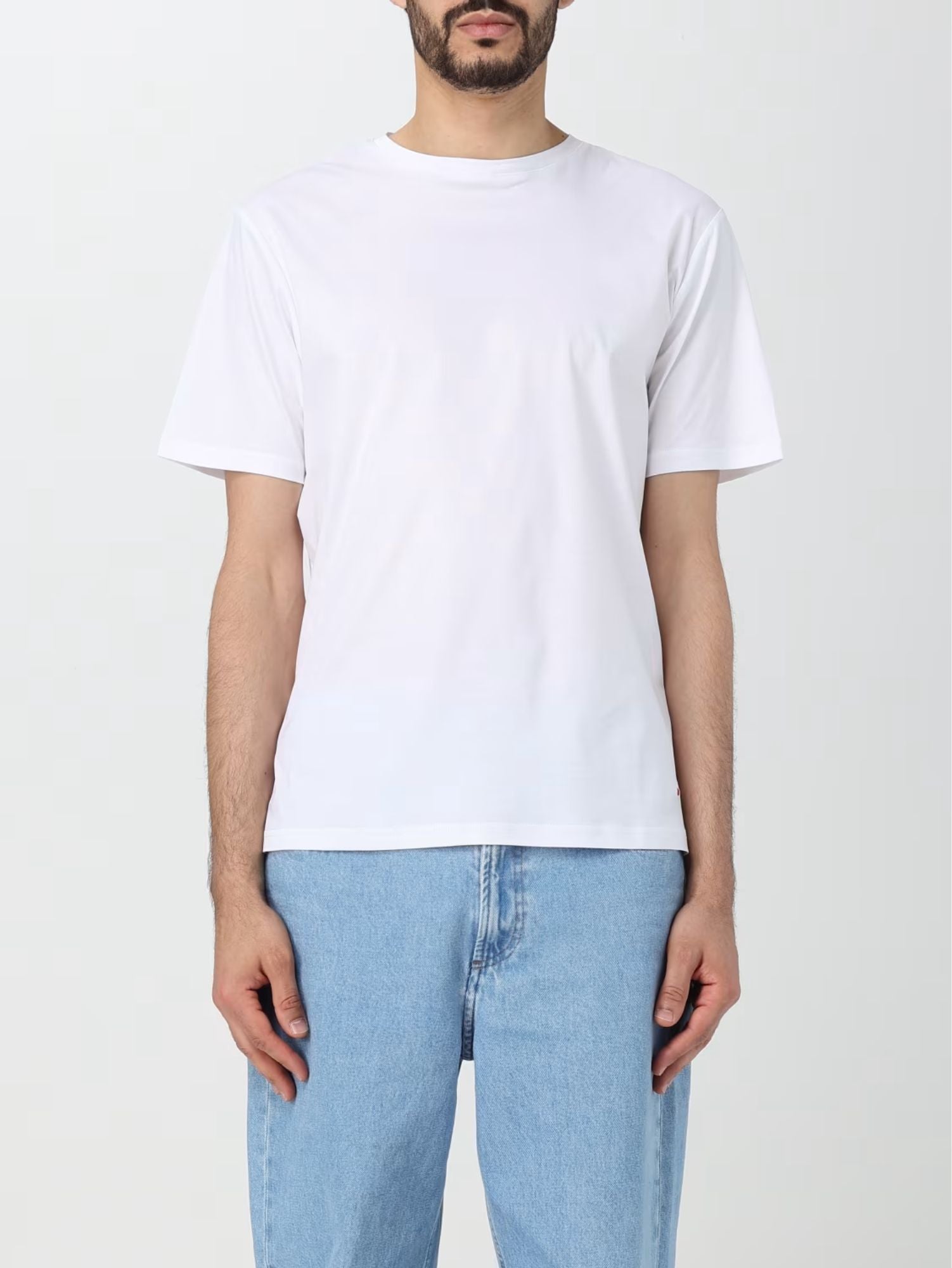 T-Shirt in Cotone con Logo / Bianco - Ideal Moda