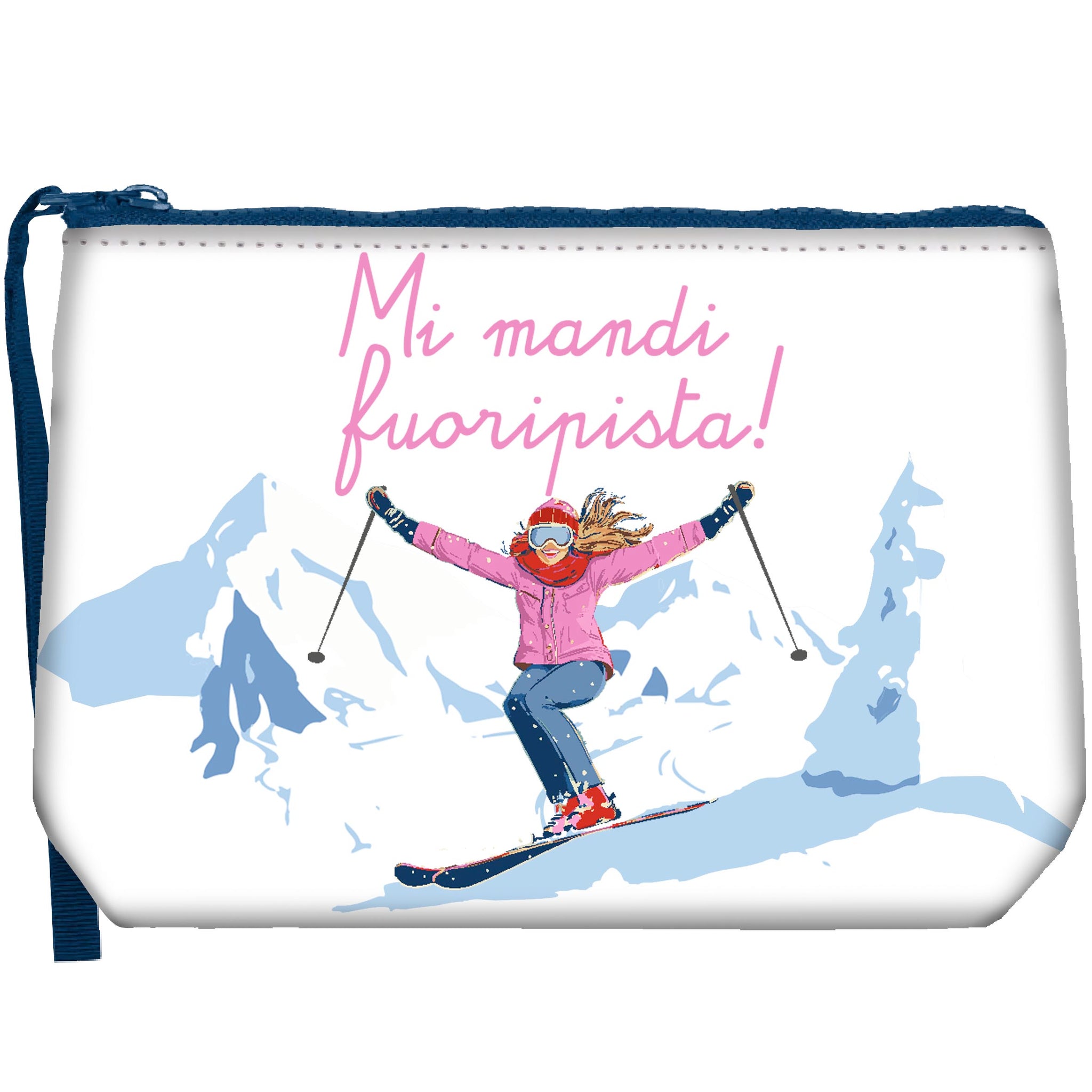 Pochette Aline Effetto Lana / Bianco - Ideal Moda