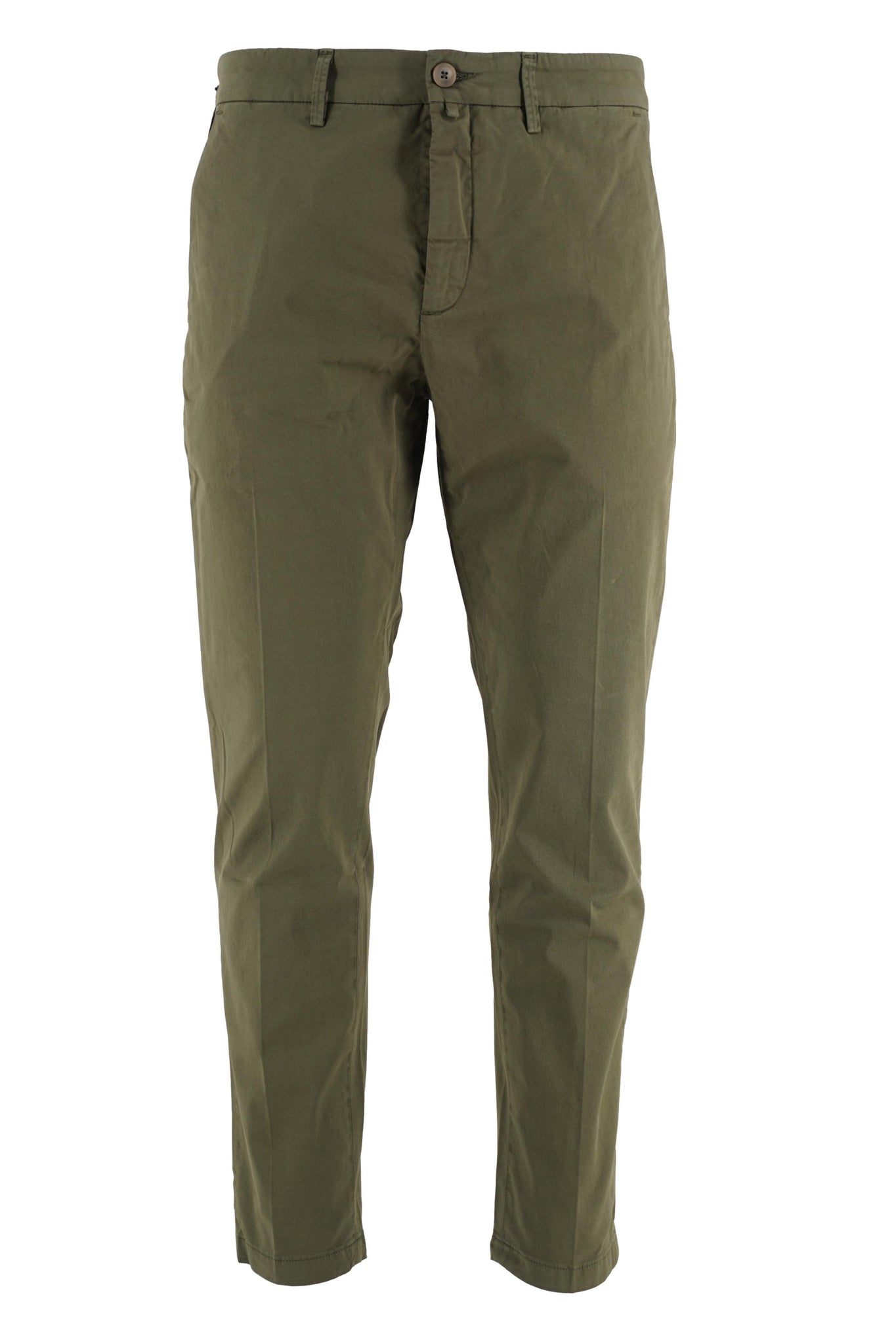 Pantalone in Cotone Regular Fit / Verde - Ideal Moda