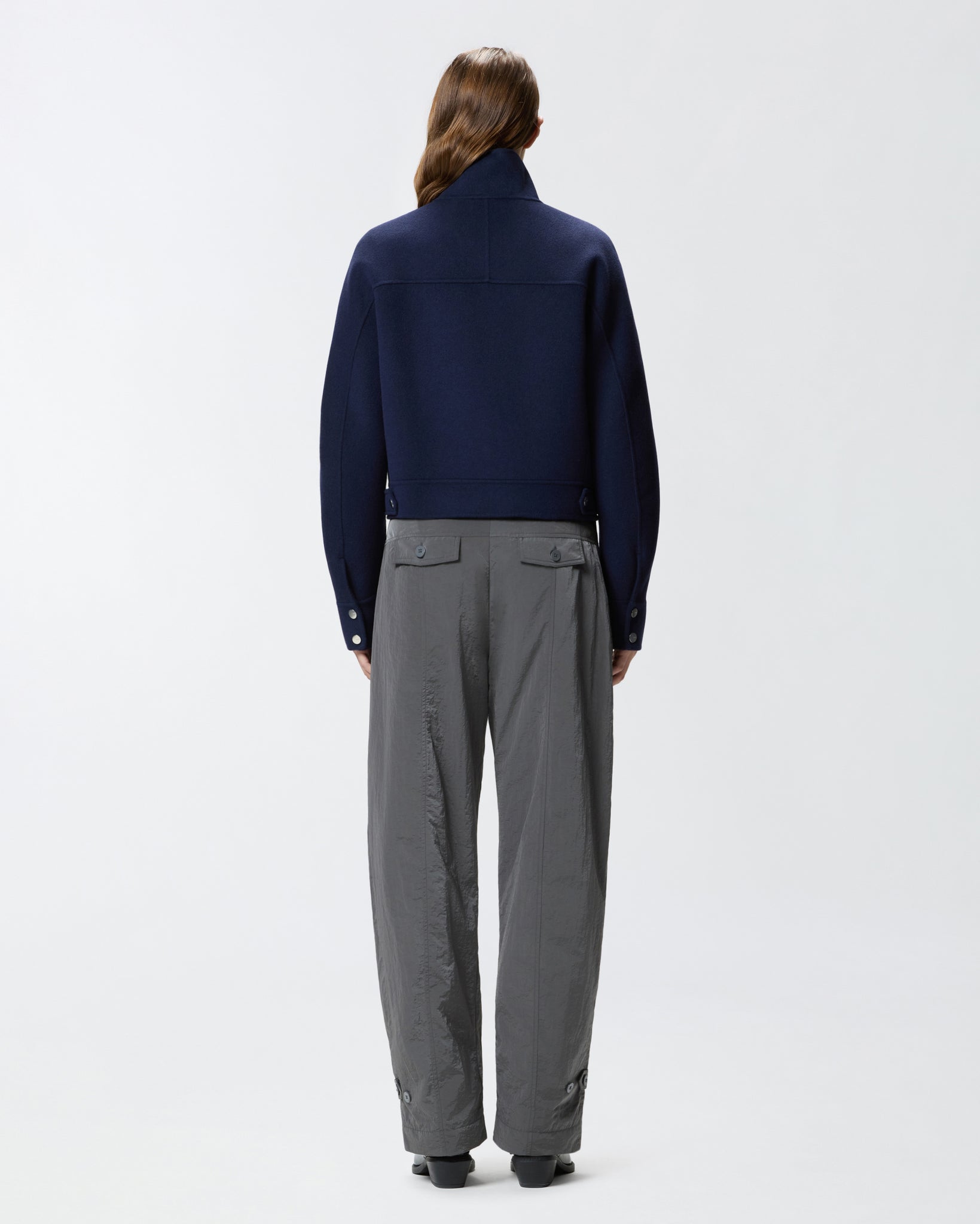 Giubbino in Panno Double / Blu - Ideal Moda