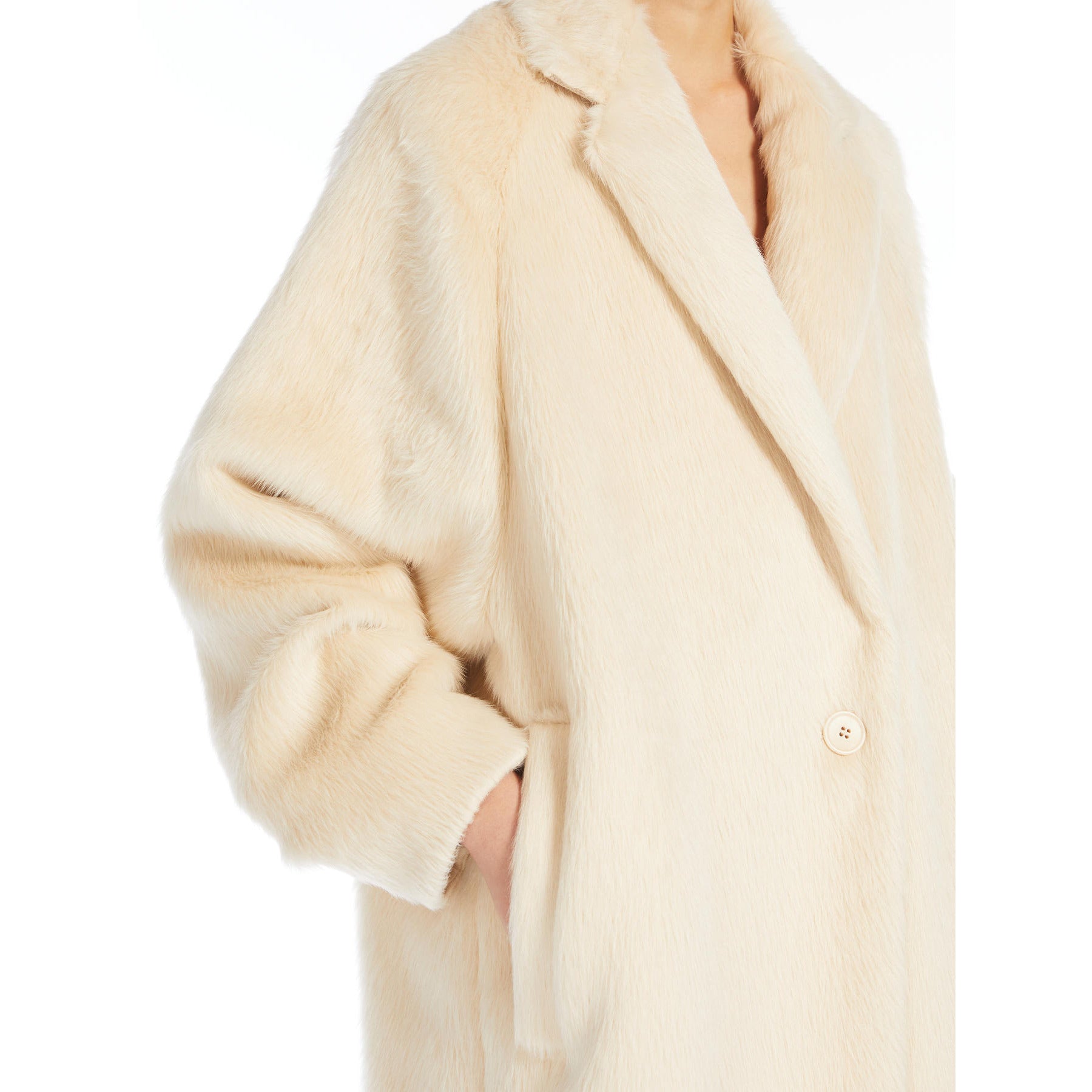 Alpaca Suri Coat White