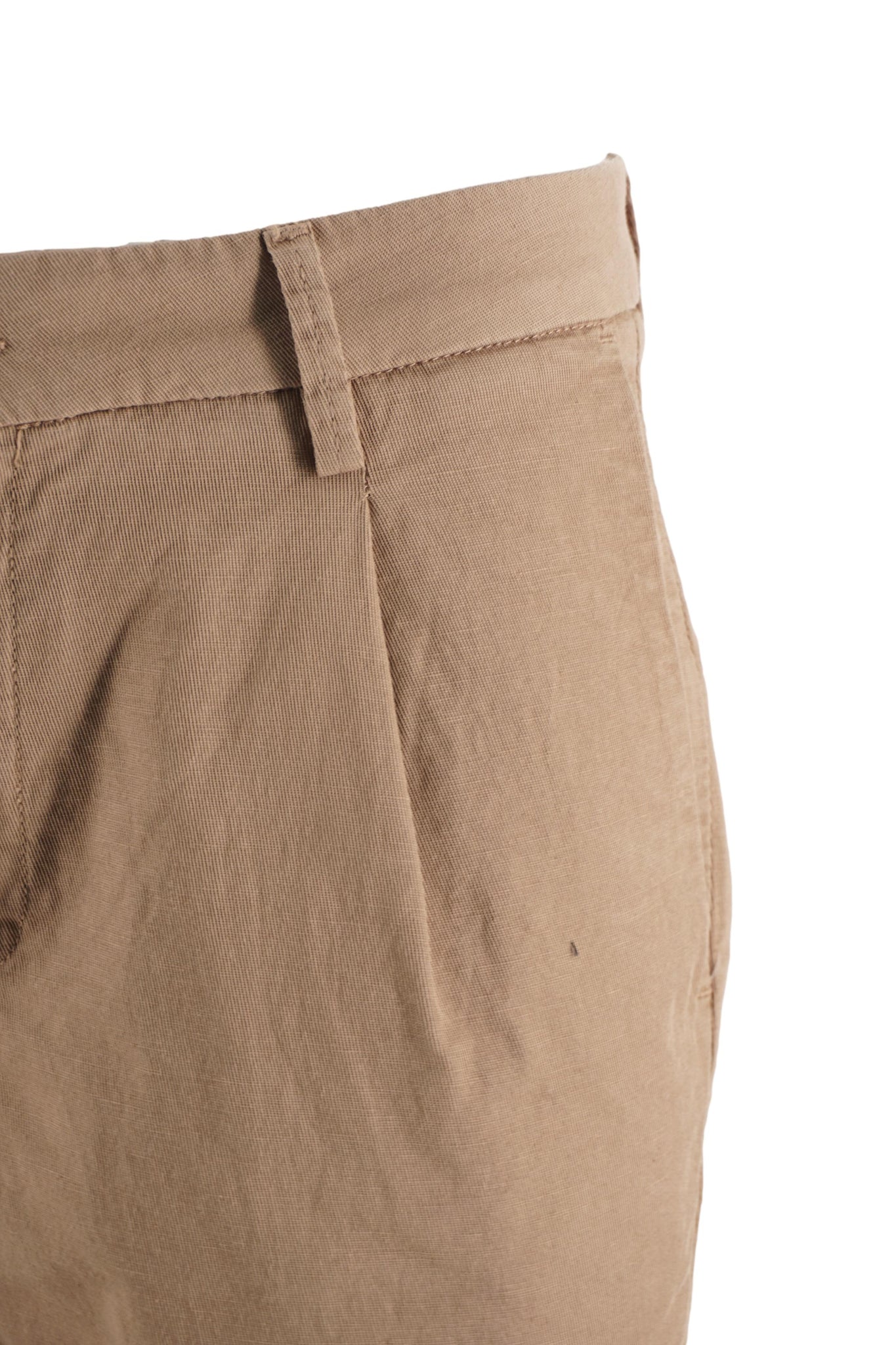 Pantalone in Misto Lino e Cotone Modello Tom / Beige - Ideal Moda