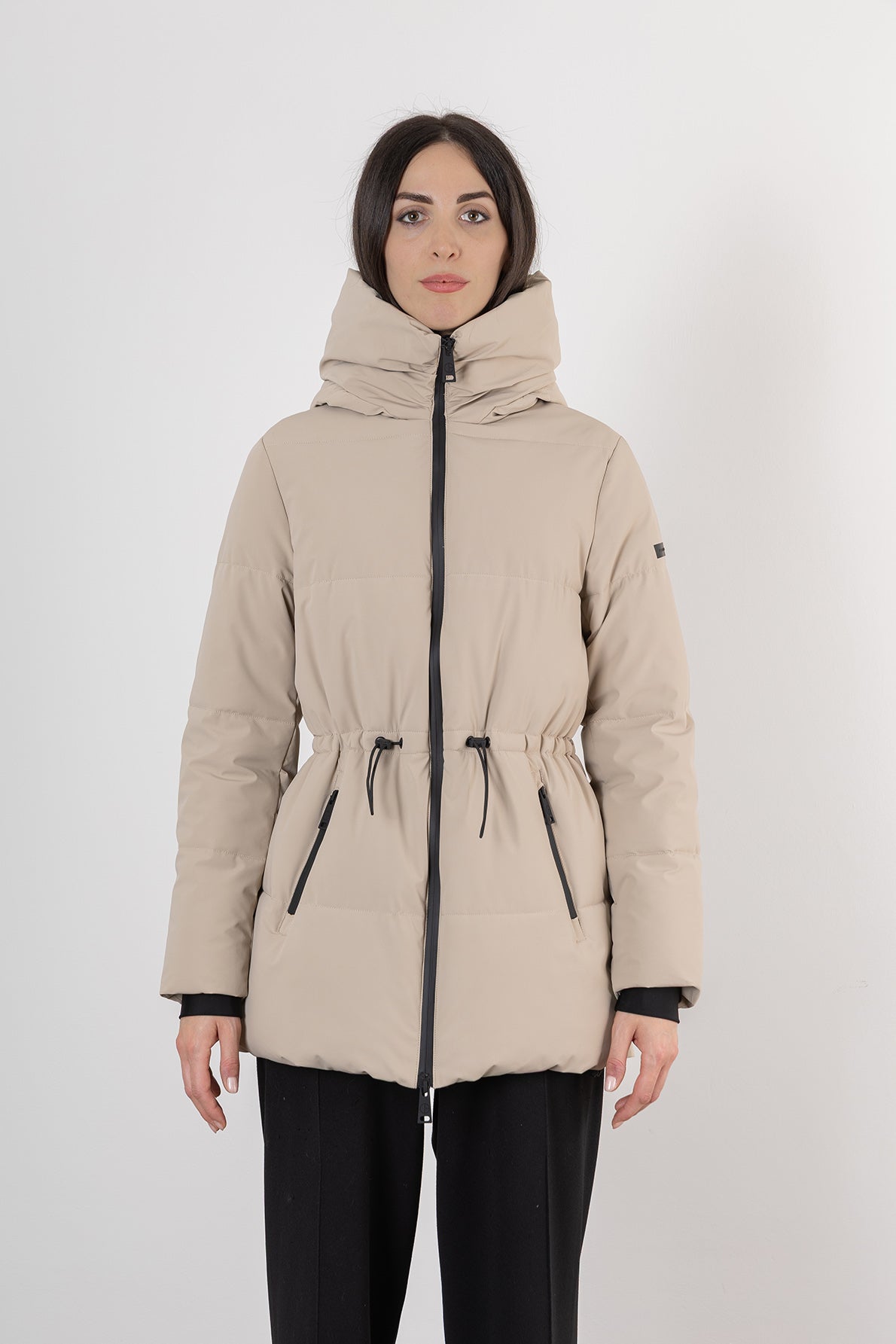 Giubbino con Coulisse in Vita / Beige - Ideal Moda