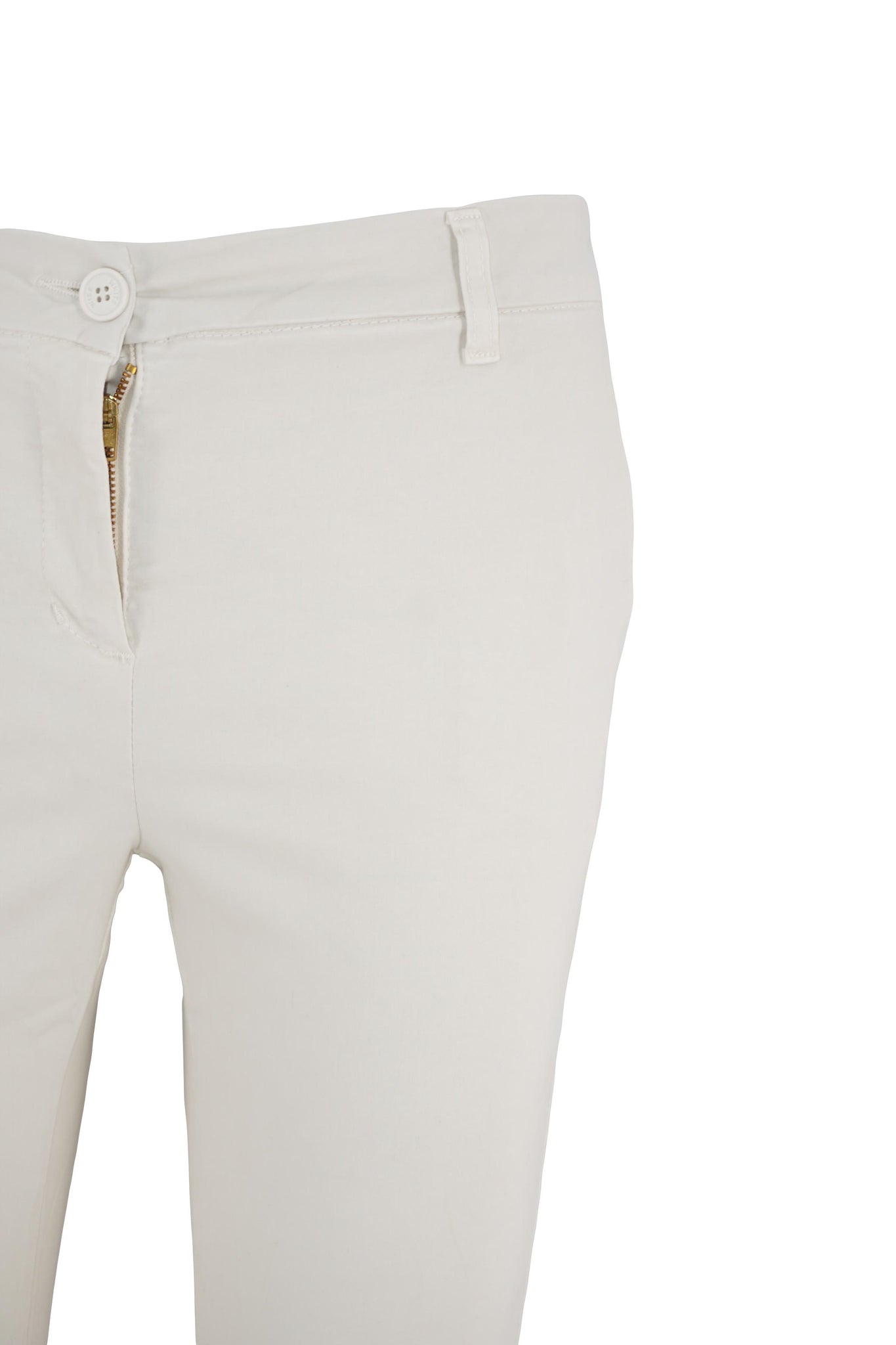 Pantalone in Cotone Slim Fit / Bianco - Ideal Moda