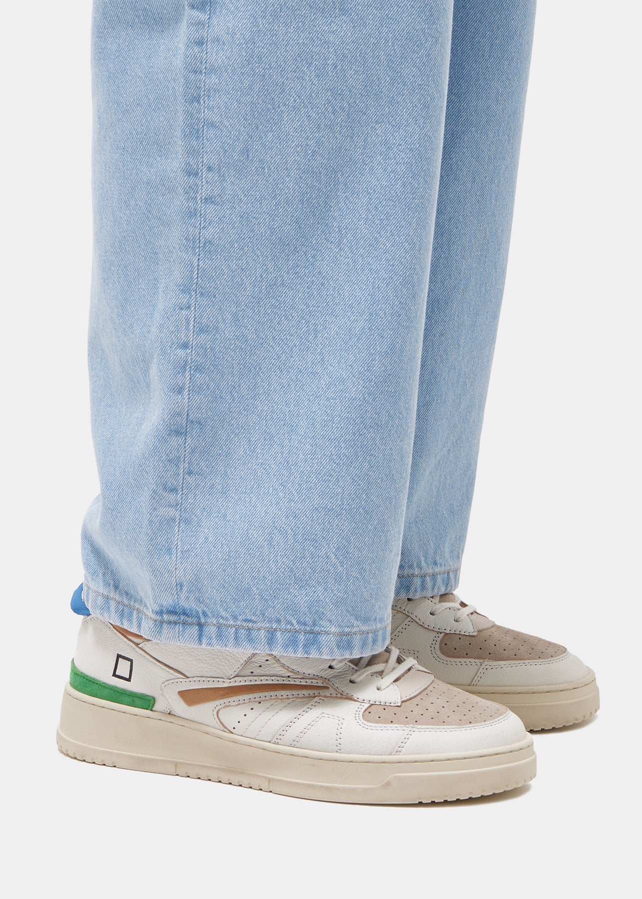 Sneaker Tornero Colored in Pelle / Bianco - Ideal Moda
