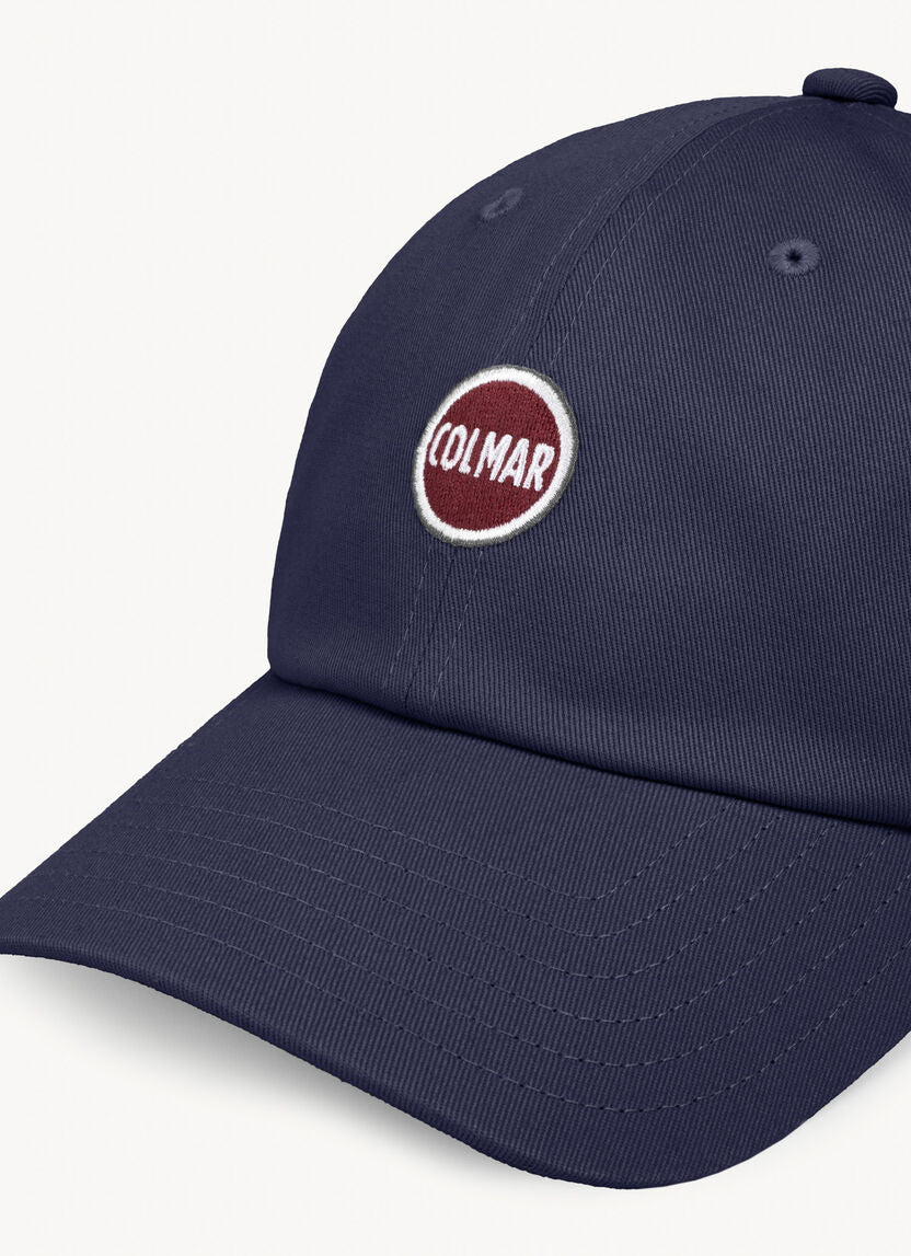 Cappello in Gabardina con Logo / Blu - Ideal Moda