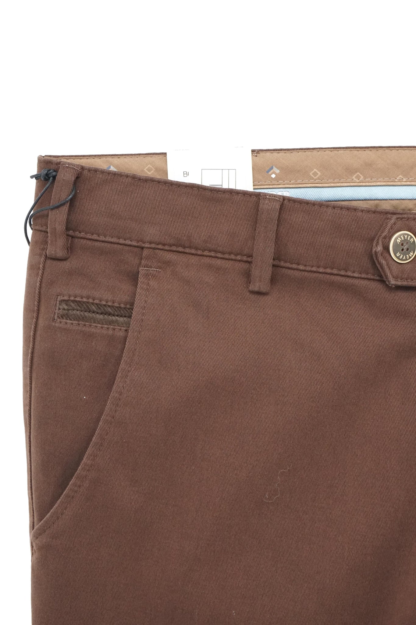 Pantalone Regular Fit Bonn in Cotone / Marrone - Ideal Moda