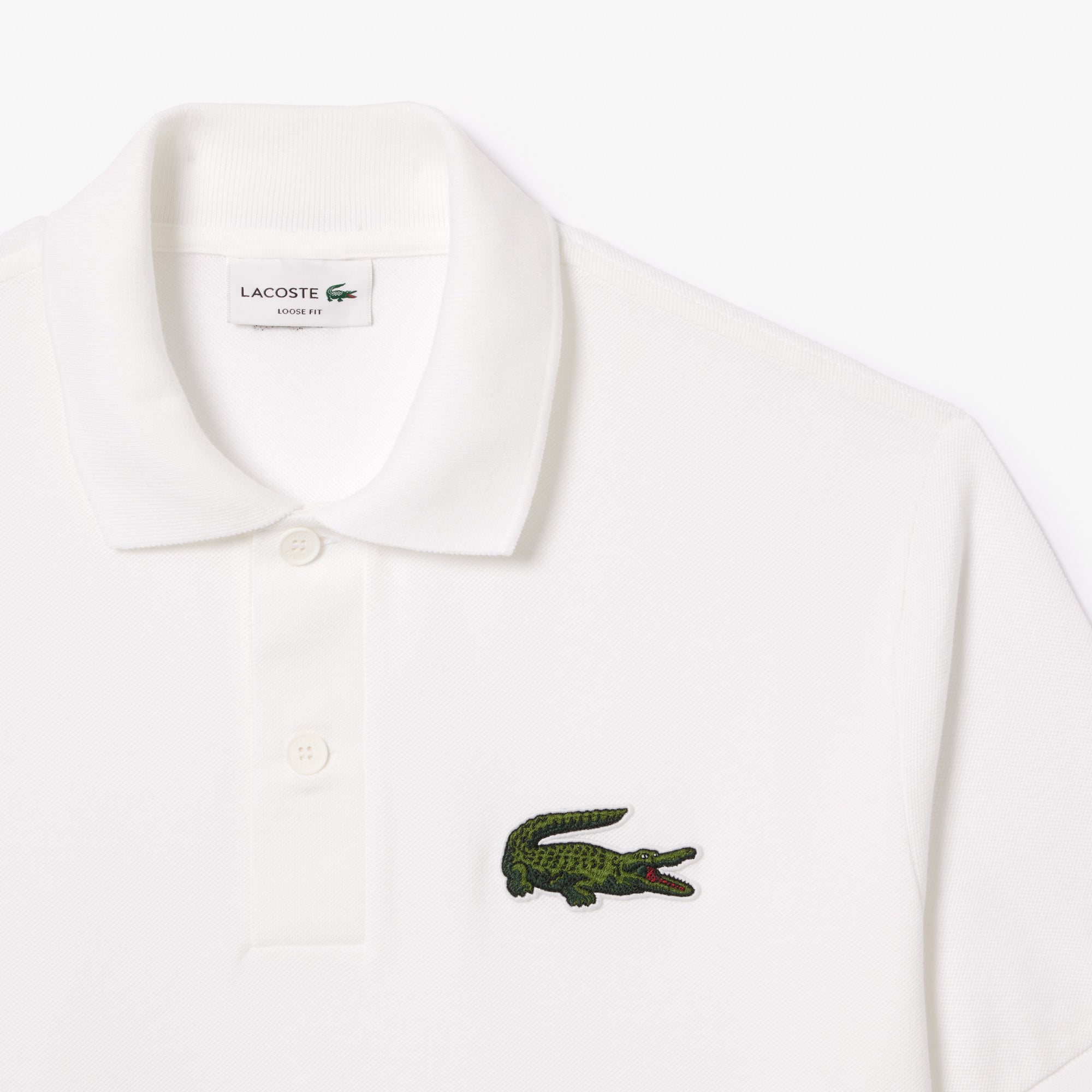 Polo con Logo Grande in Piqué di Cotone / Bianco - Ideal Moda