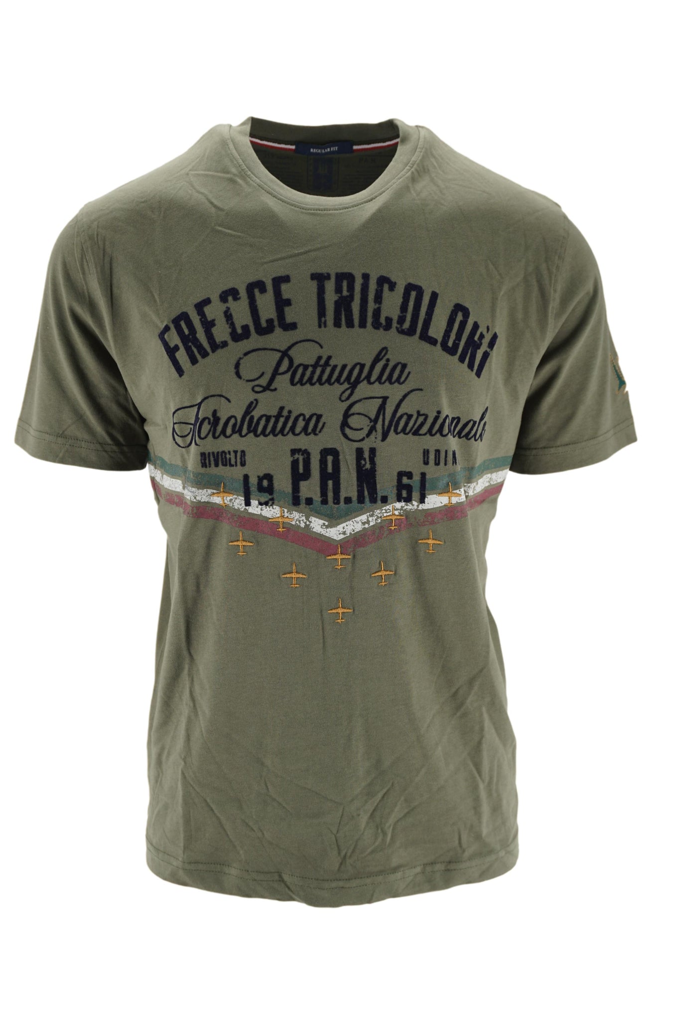 T-Shirt con Stampa Frecce Tricolori / Verde - Ideal Moda