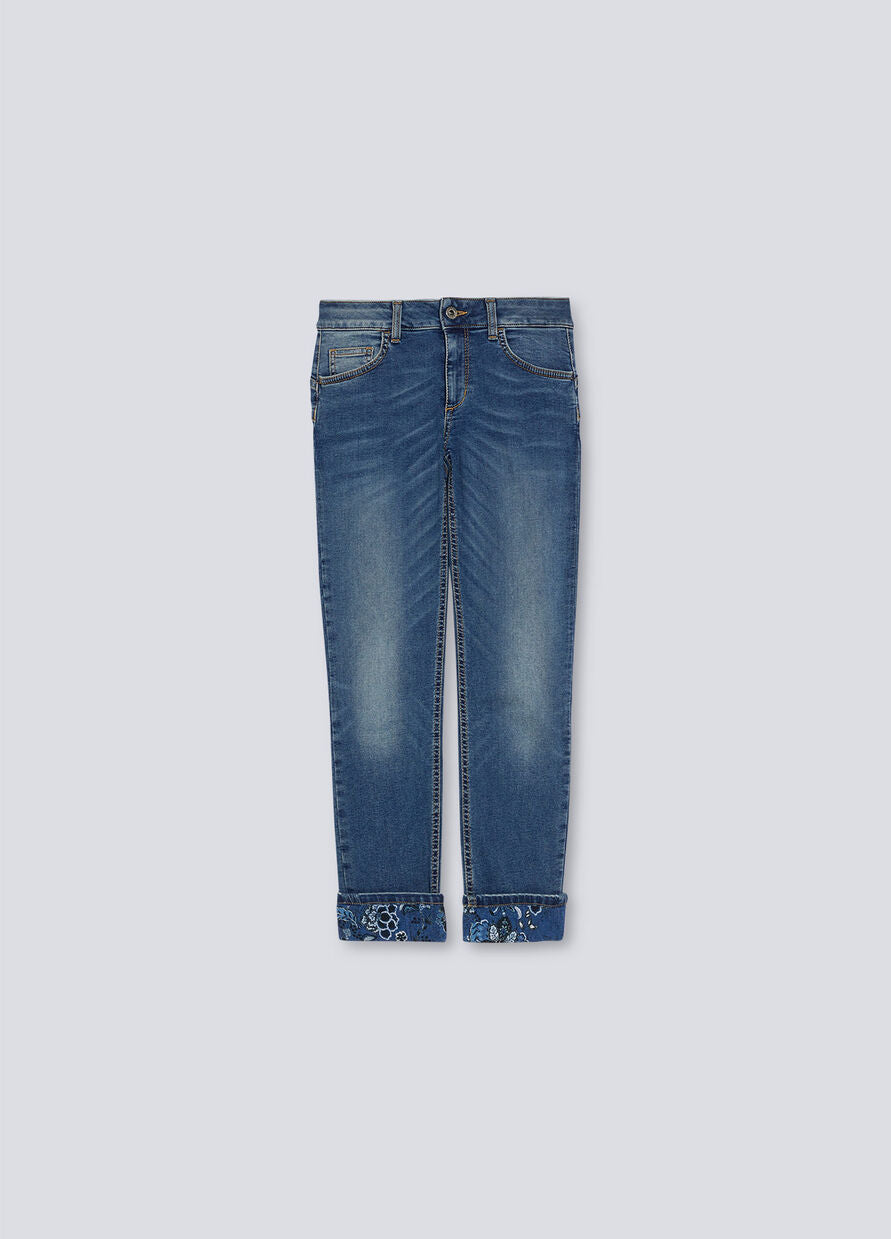 Denim Liu Jo Collection 2021 Jeans Liu Jo Skinny Con Risvolto Jeans