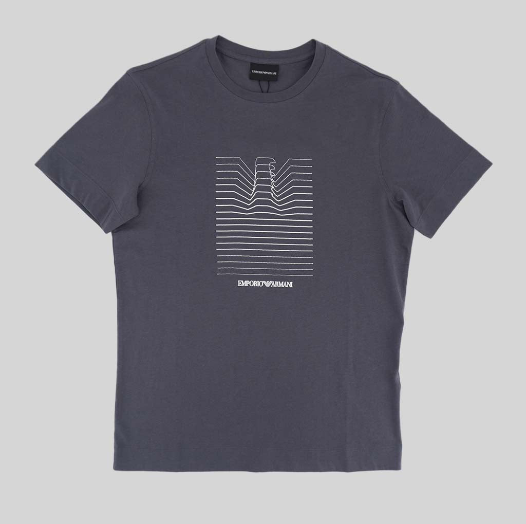 T-shirt con stampa logo / Grigio - Ideal Moda