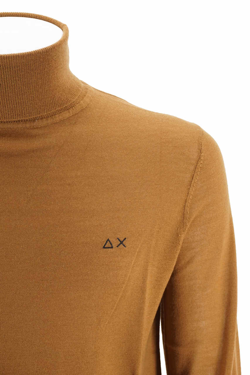 Maglia Sun 68 a collo alto / Beige - Ideal Moda