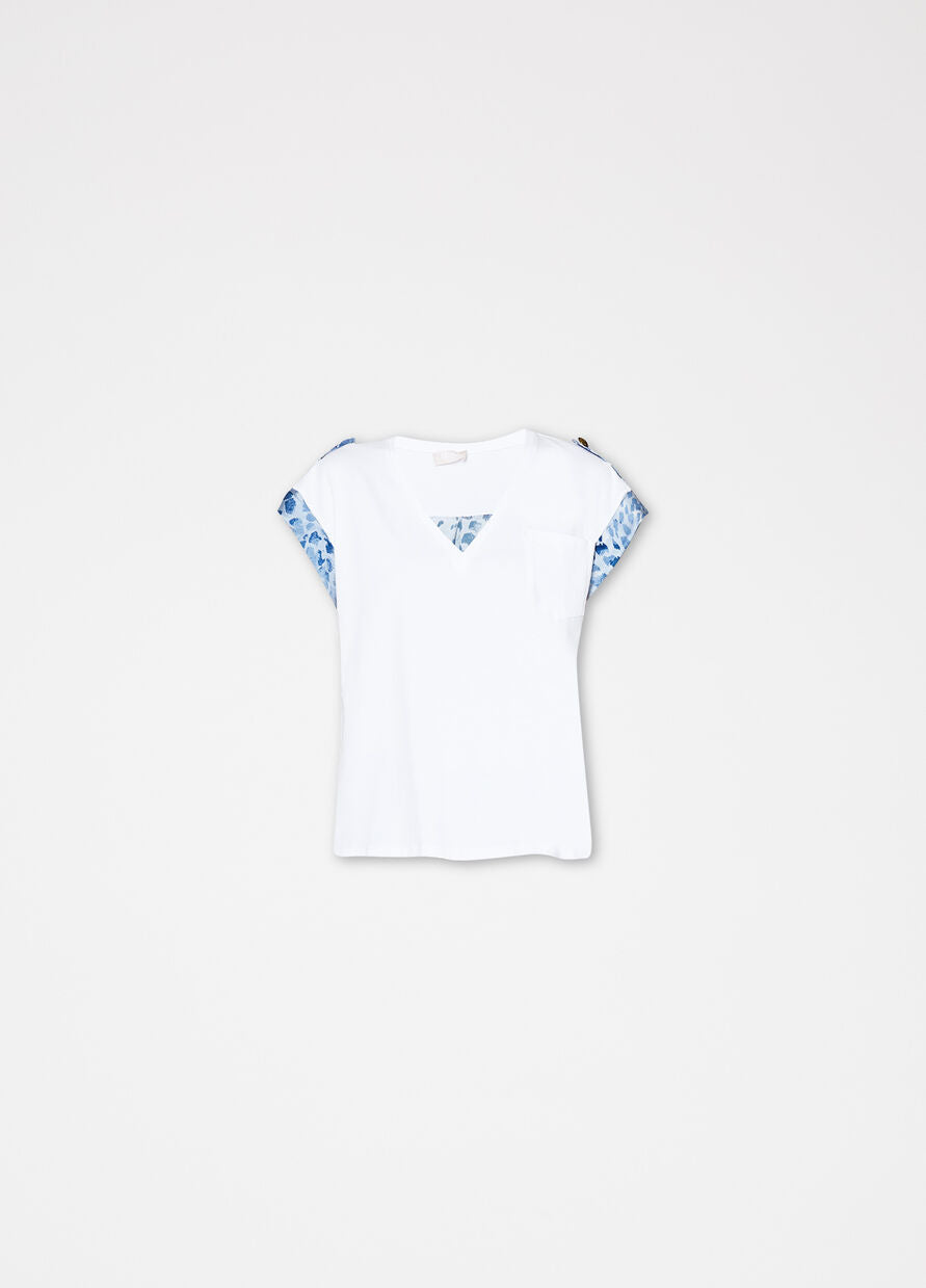 T-Shirt con Stampa Animalier Liu Jo / Bianco - Ideal Moda