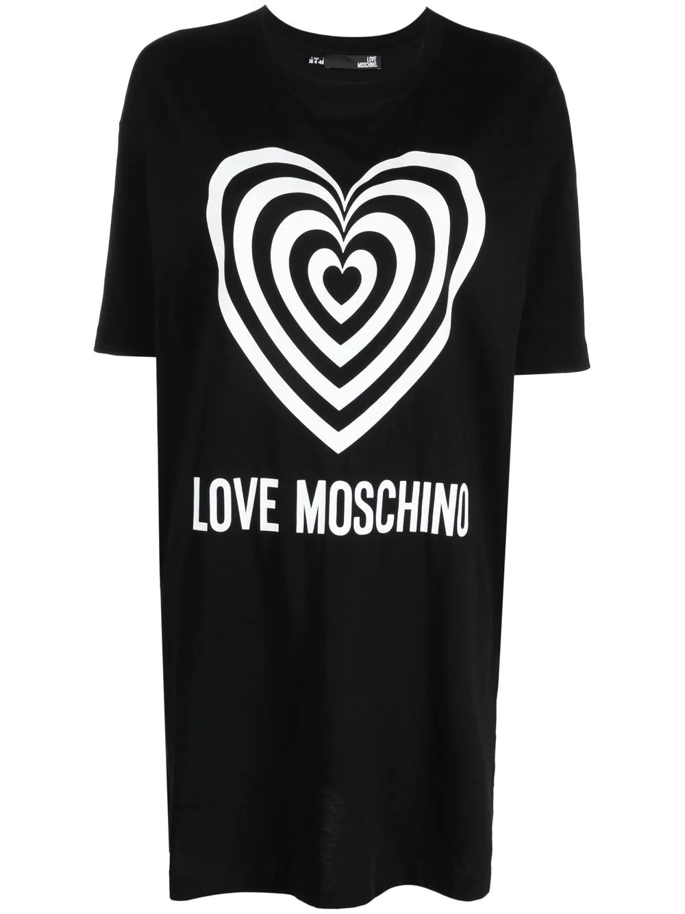 Abito Modello T-Shirt con Logo Love Moschino / Nero - Ideal Moda