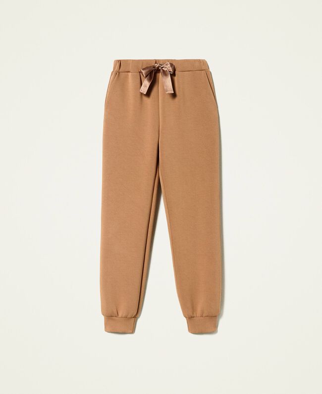 Pantalone Twin Set in Scuba / Marrone - Ideal Moda