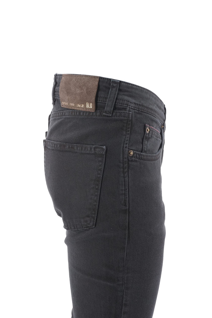 Pantalone Briglia 5 Tasche / Nero - Ideal Moda