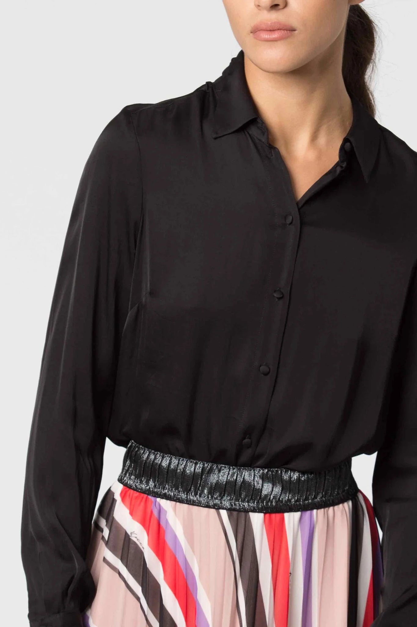 Camicia a Maniche Lunghe Kocca / Nero - Ideal Moda