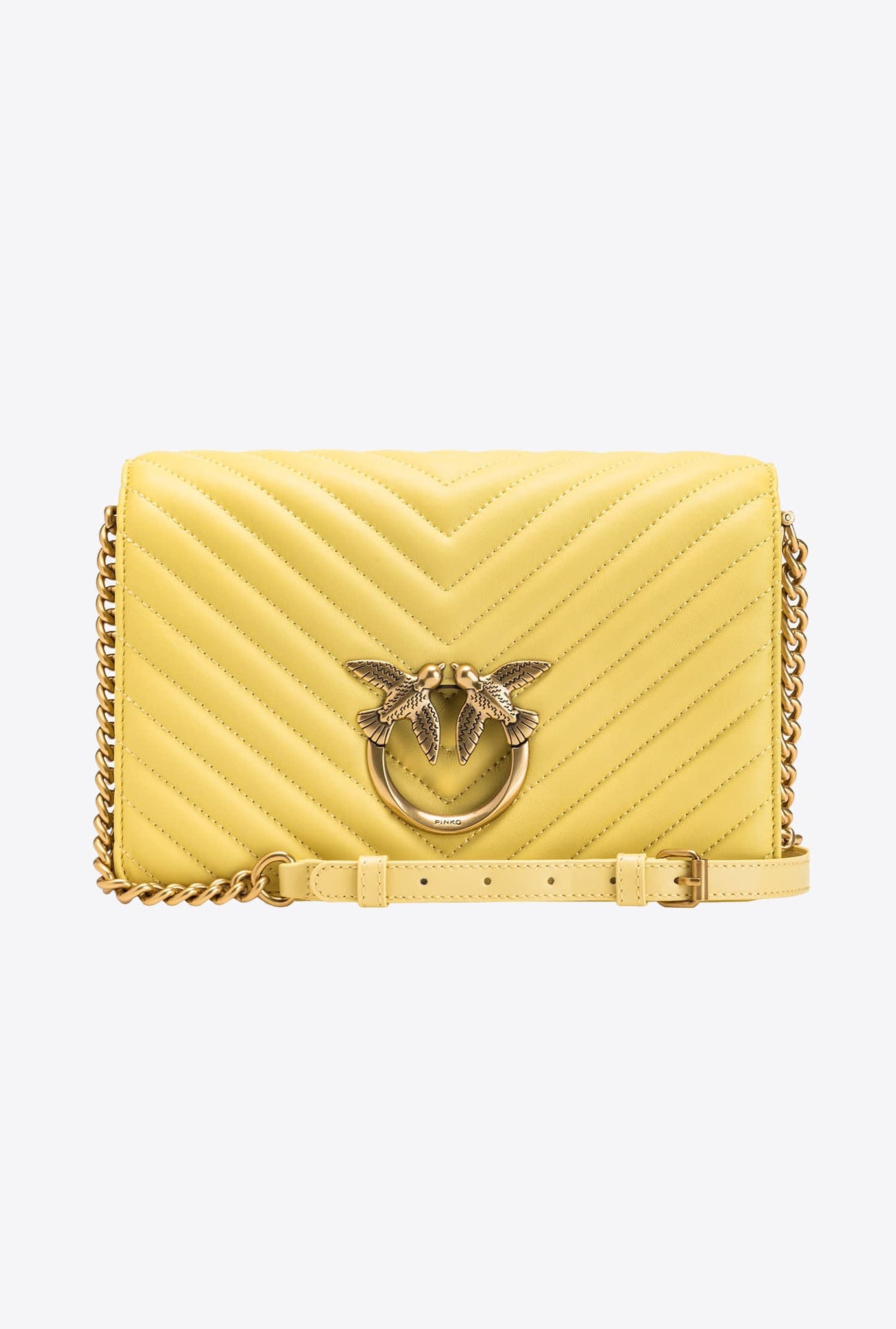 Borsa Classic Love Click Chevron Pinko / Giallo - Ideal Moda