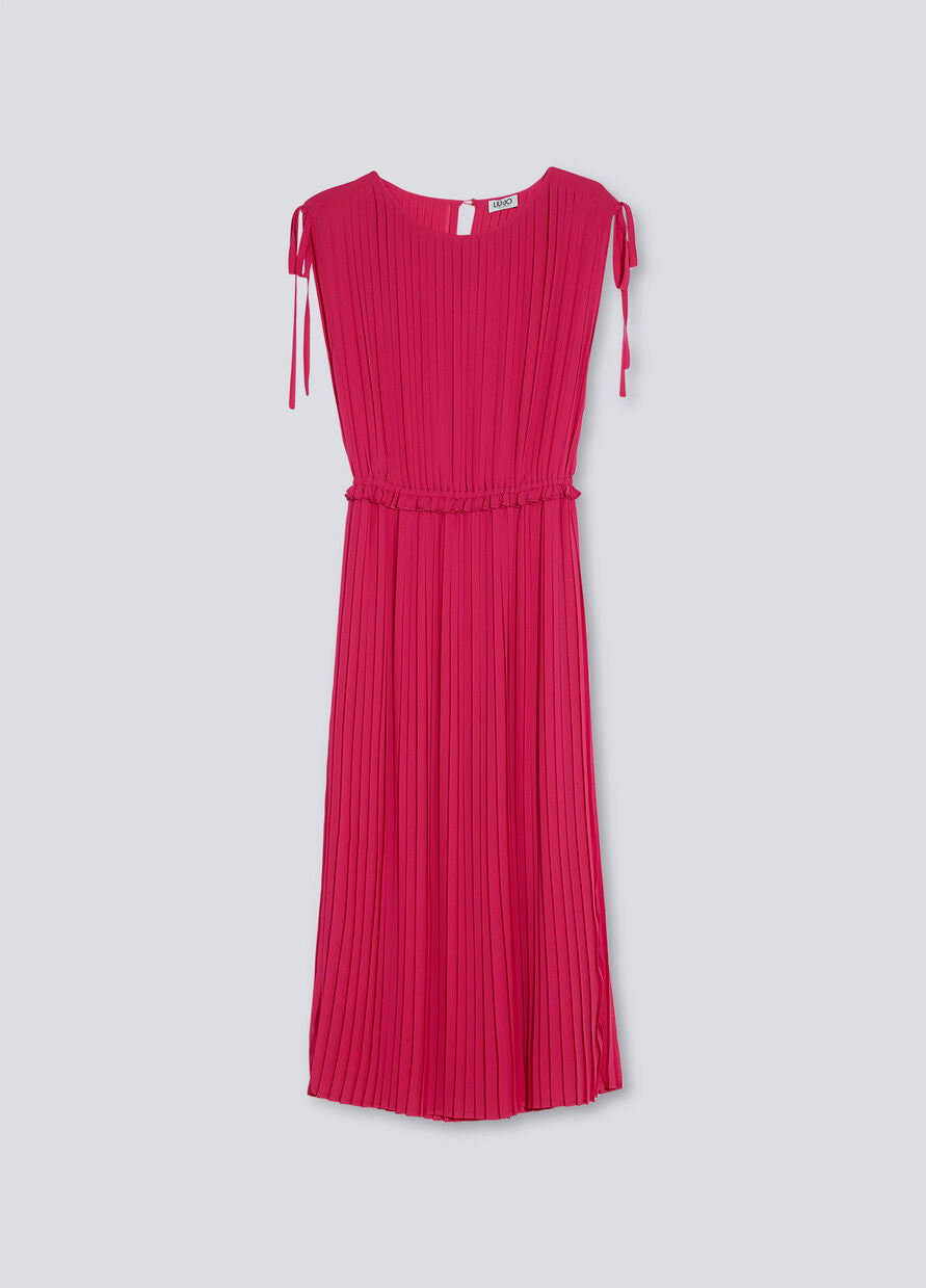 Liu Jo Pleated Dress / Fuchsia