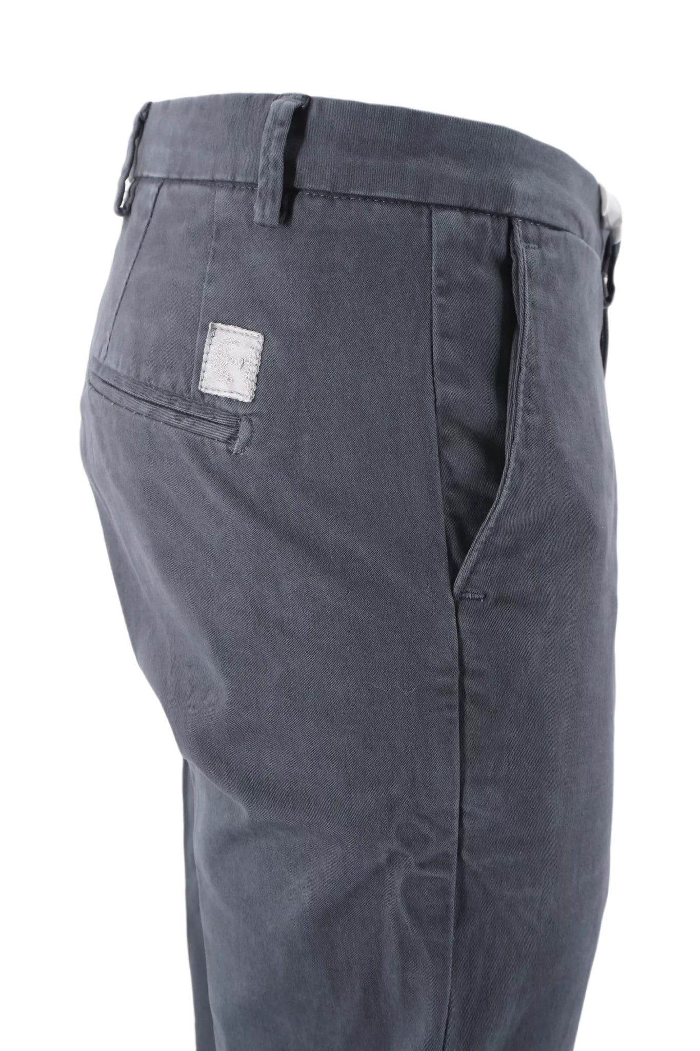 Pantalone in Cotone Slim Fit Labelruote / Grigio - Ideal Moda