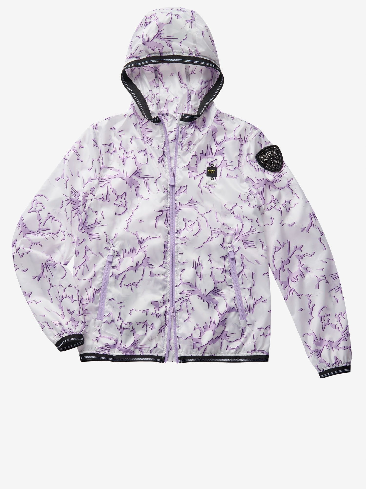 Giacca a Vento Blauer a Fantasia / Bianco - Ideal Moda