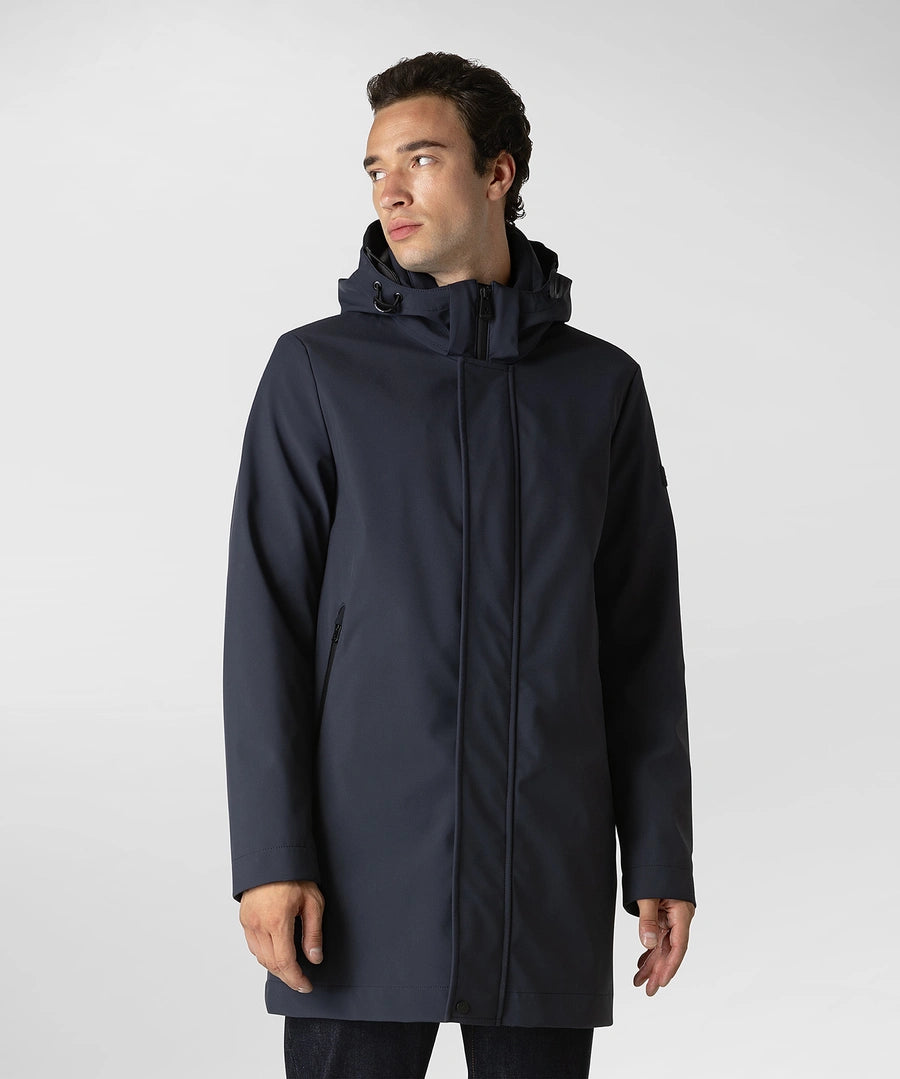 Trench in Tessuto Tecnico Peuterey / Blu - Ideal Moda