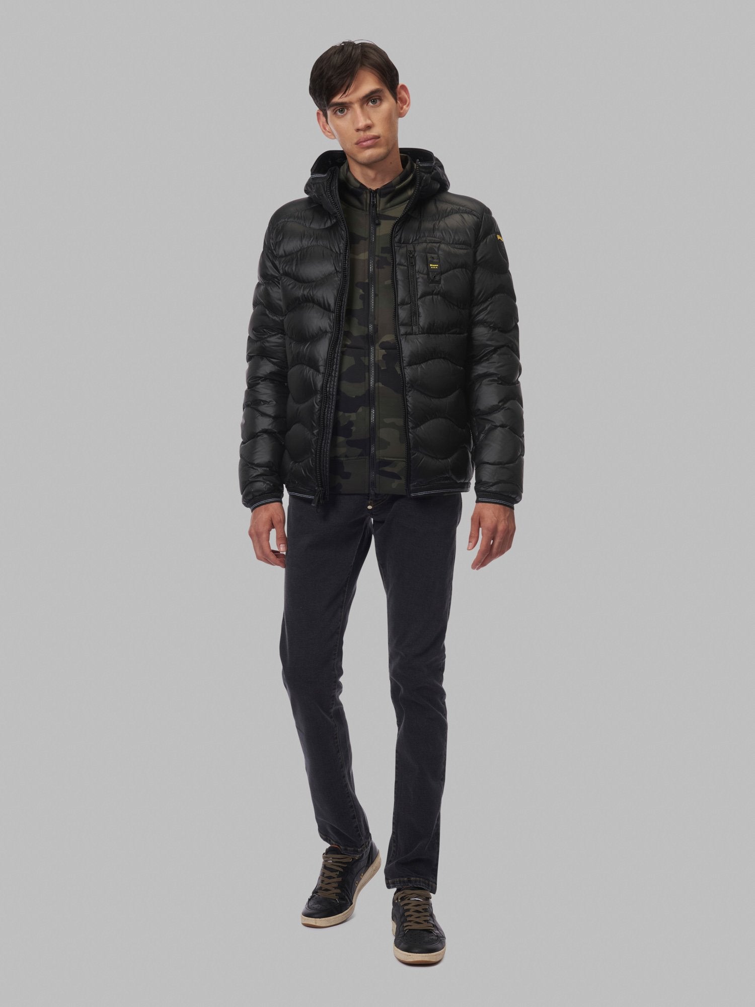 Piumino Blauer a Onde / Nero - Ideal Moda