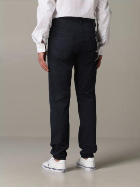 Pantalone a vita regolare / Blu - Ideal Moda