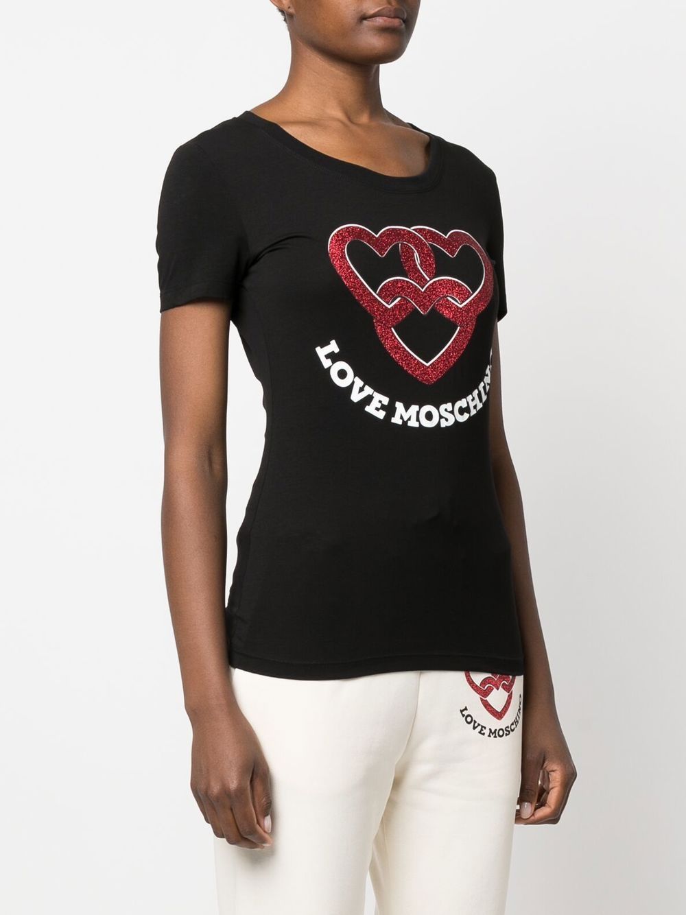 T-Shirt con Stampa Love Moschino / Nero - Ideal Moda