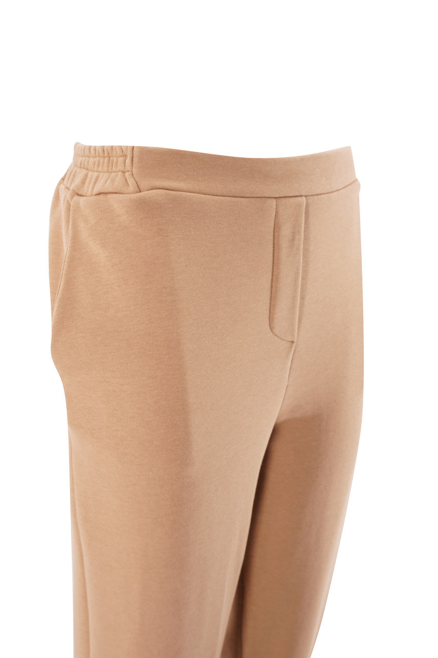 Pantalone Kocca con Cinturino Alto / Beige - Ideal Moda