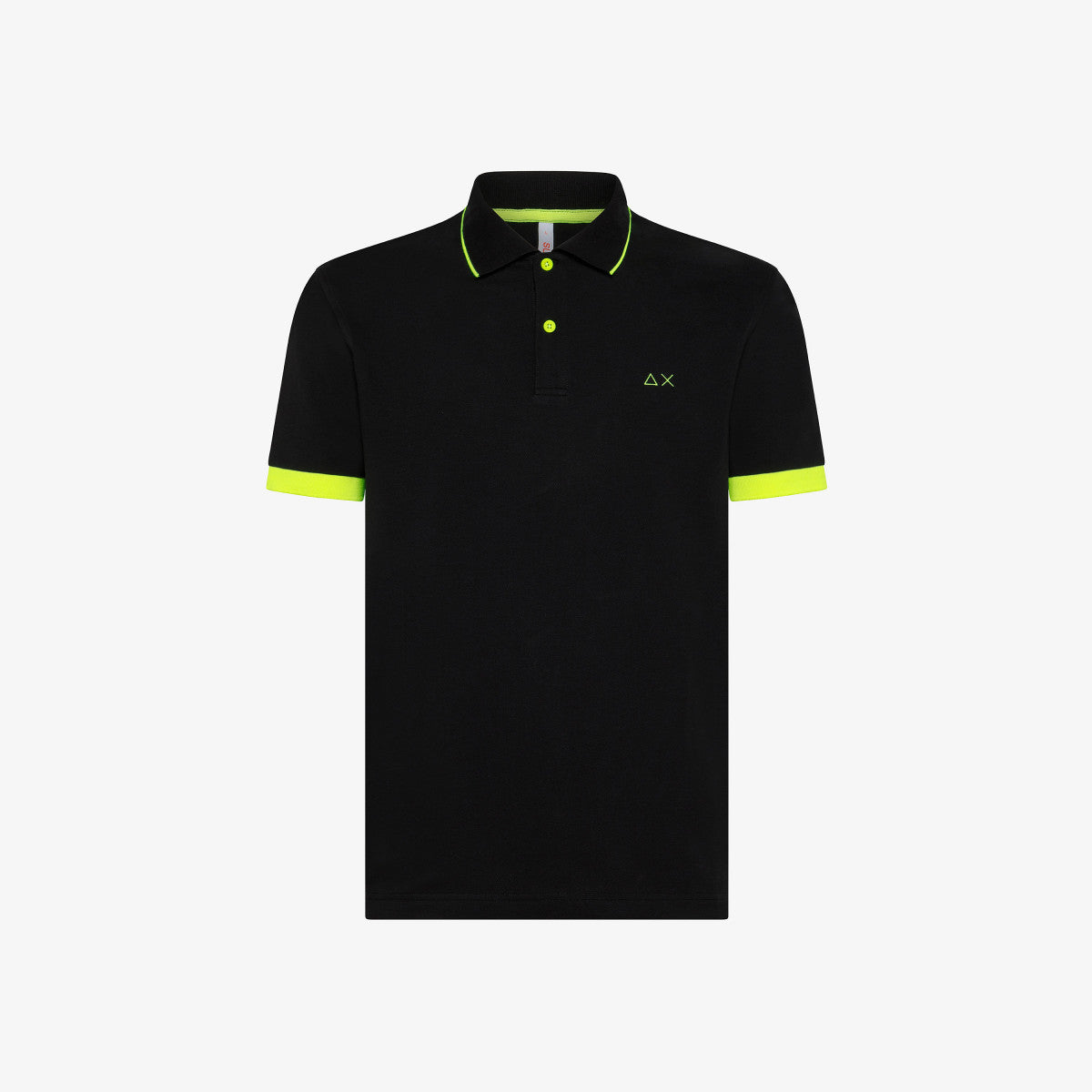 Polo con Contrasti Fluo Sun68 / Nero - Ideal Moda