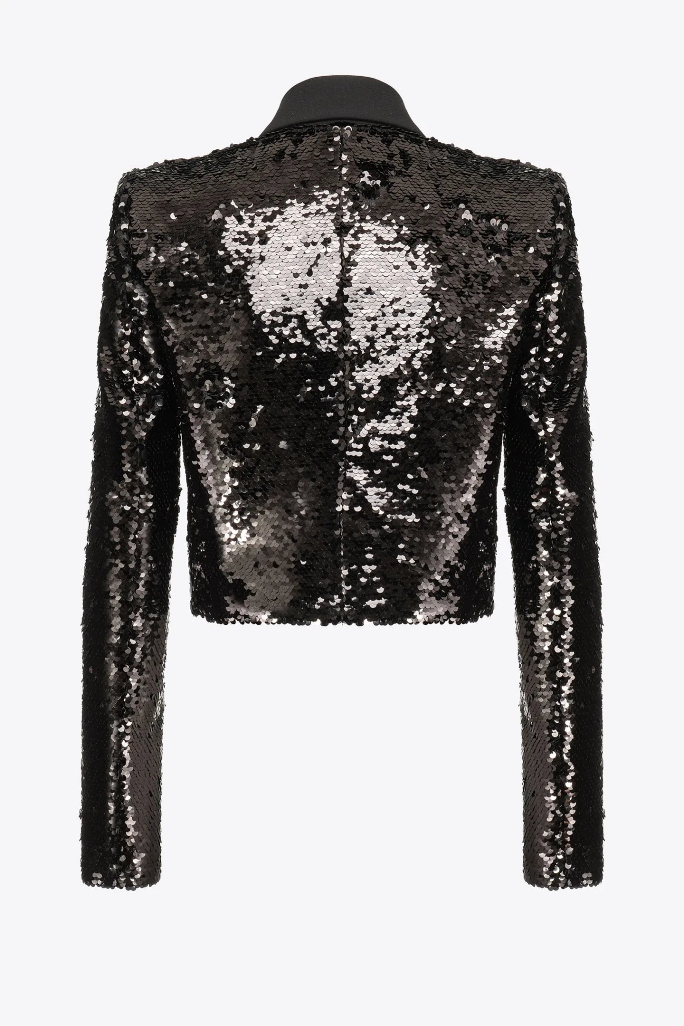 Giacca Spencer Pinko con Paillettes  / Nero - Ideal Moda