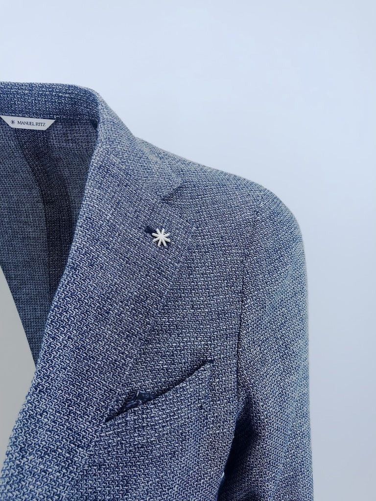 Giacca in lino e lana / Blu - Ideal Moda