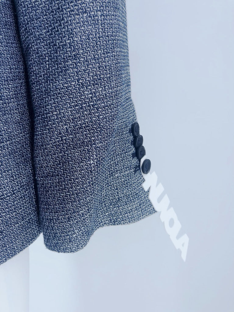 Giacca in lino e lana / Blu - Ideal Moda