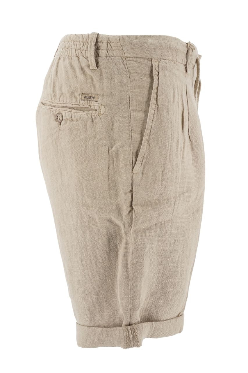 Pantaloncino 40Weft in Lino / Beige - Ideal Moda