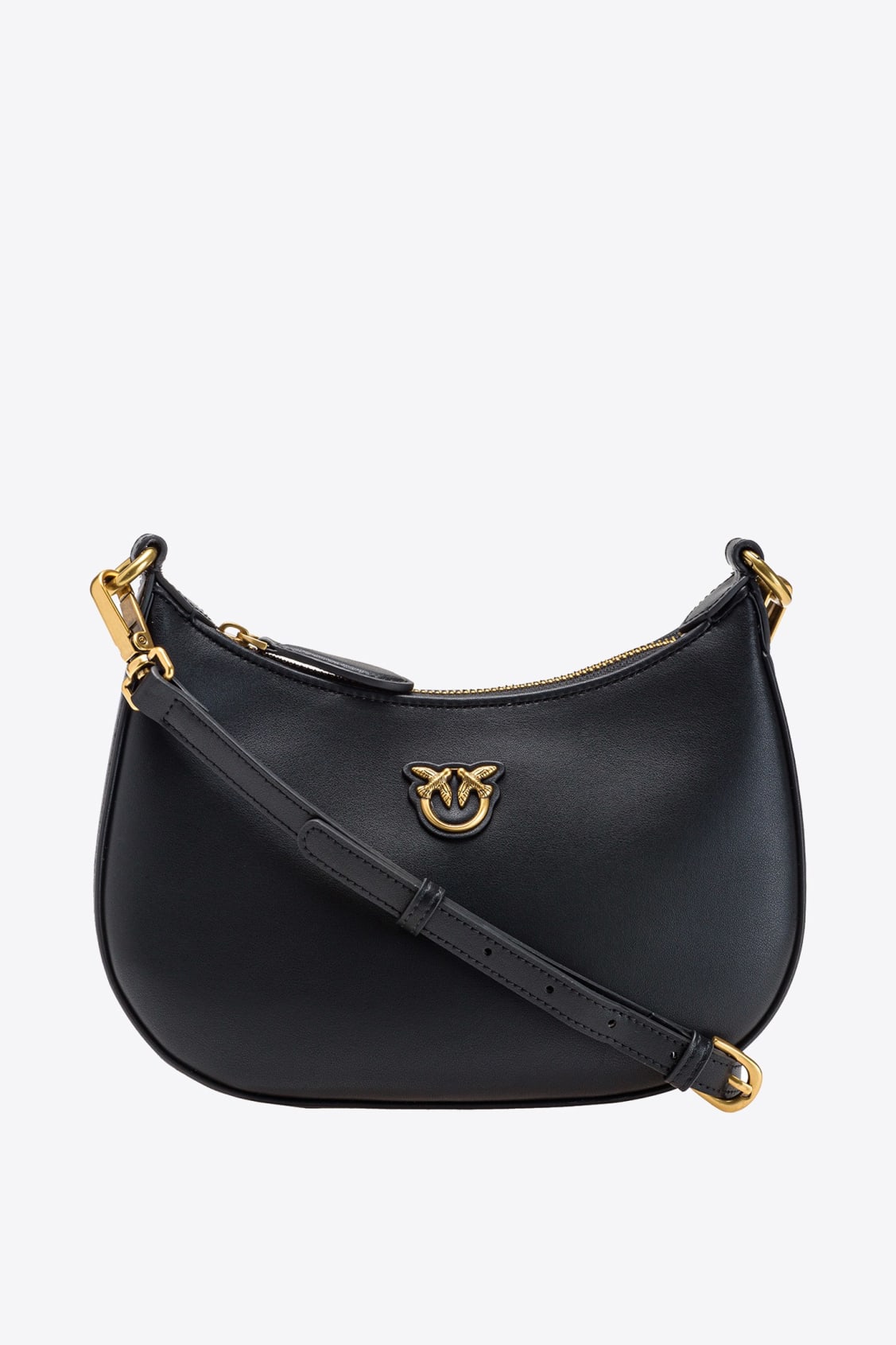 Leather Pinko Half Moon Mini Love Half Moon Bag Pinko Black