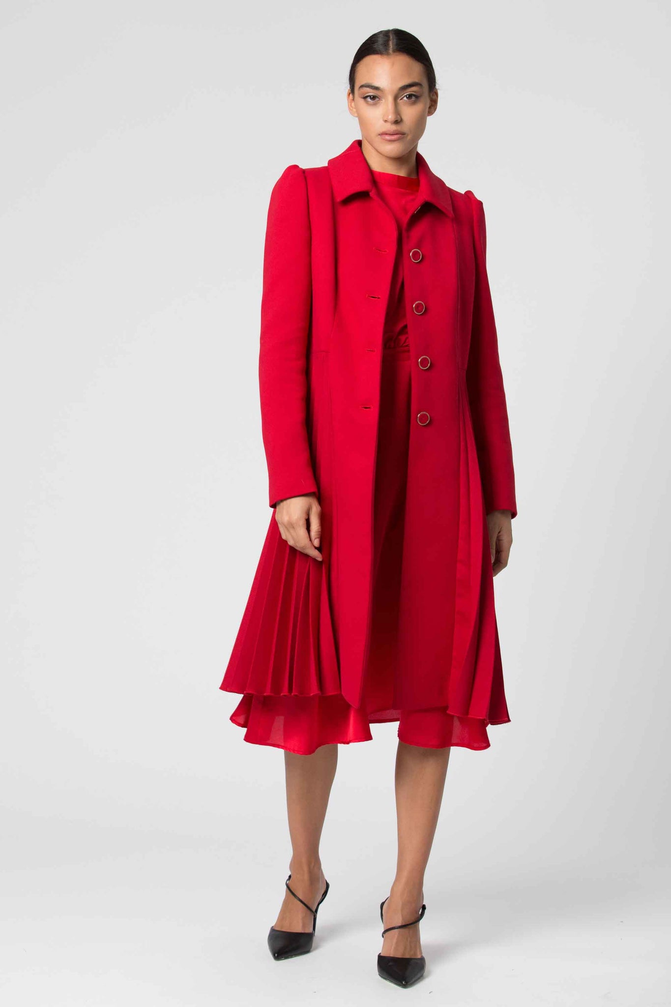 Cappotto Monopetto Kocca / Rosso - Ideal Moda