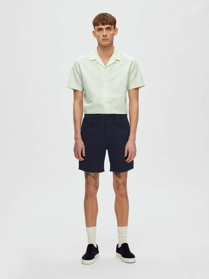 Pantaloncino in Cotone Selected / Blu - Ideal Moda