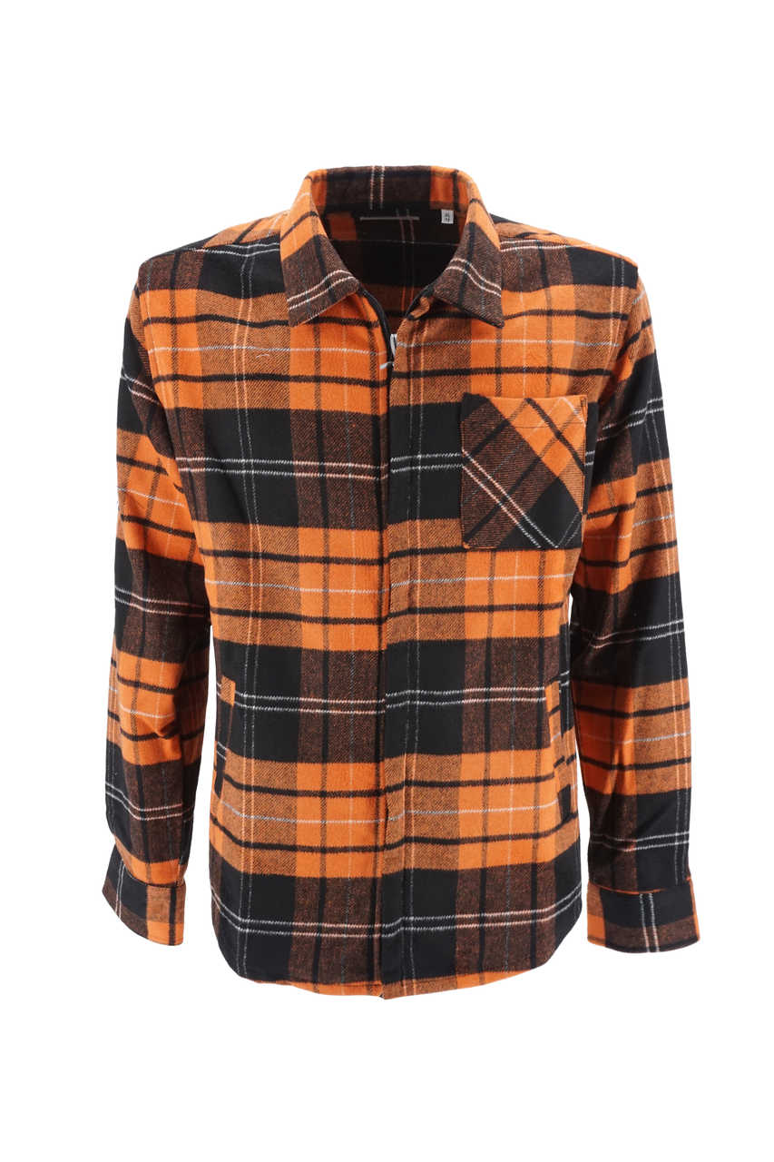 Camicia Daniele Alessandrini in flanella / Arancione - Ideal Moda